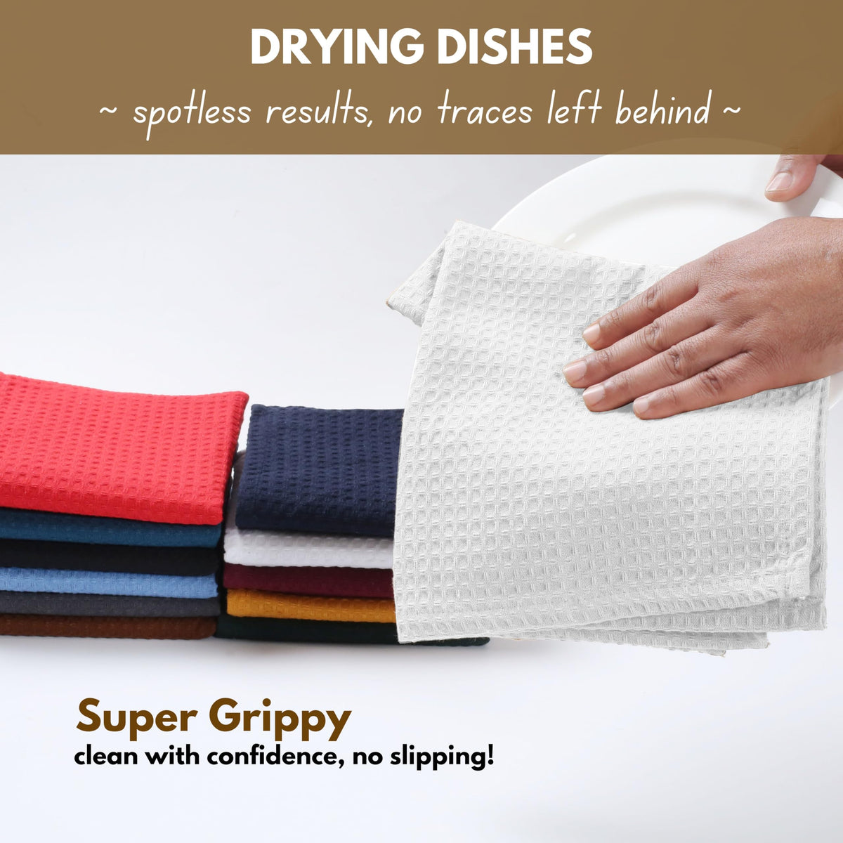 Cotton Kitchen Towel with Hanging Loop 16x26 inches (6 Count)