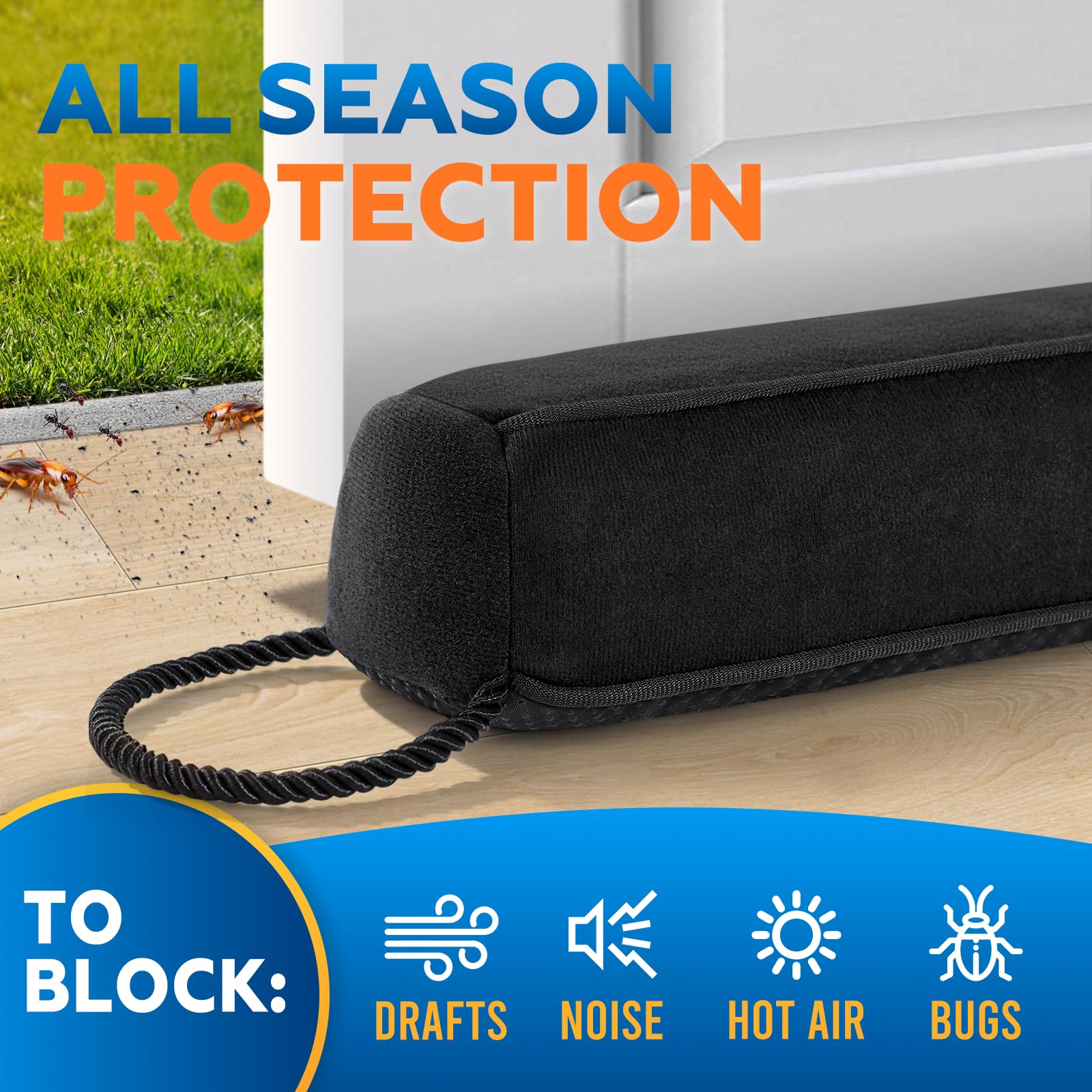 36” Weighted Under Door Draft Stopper
