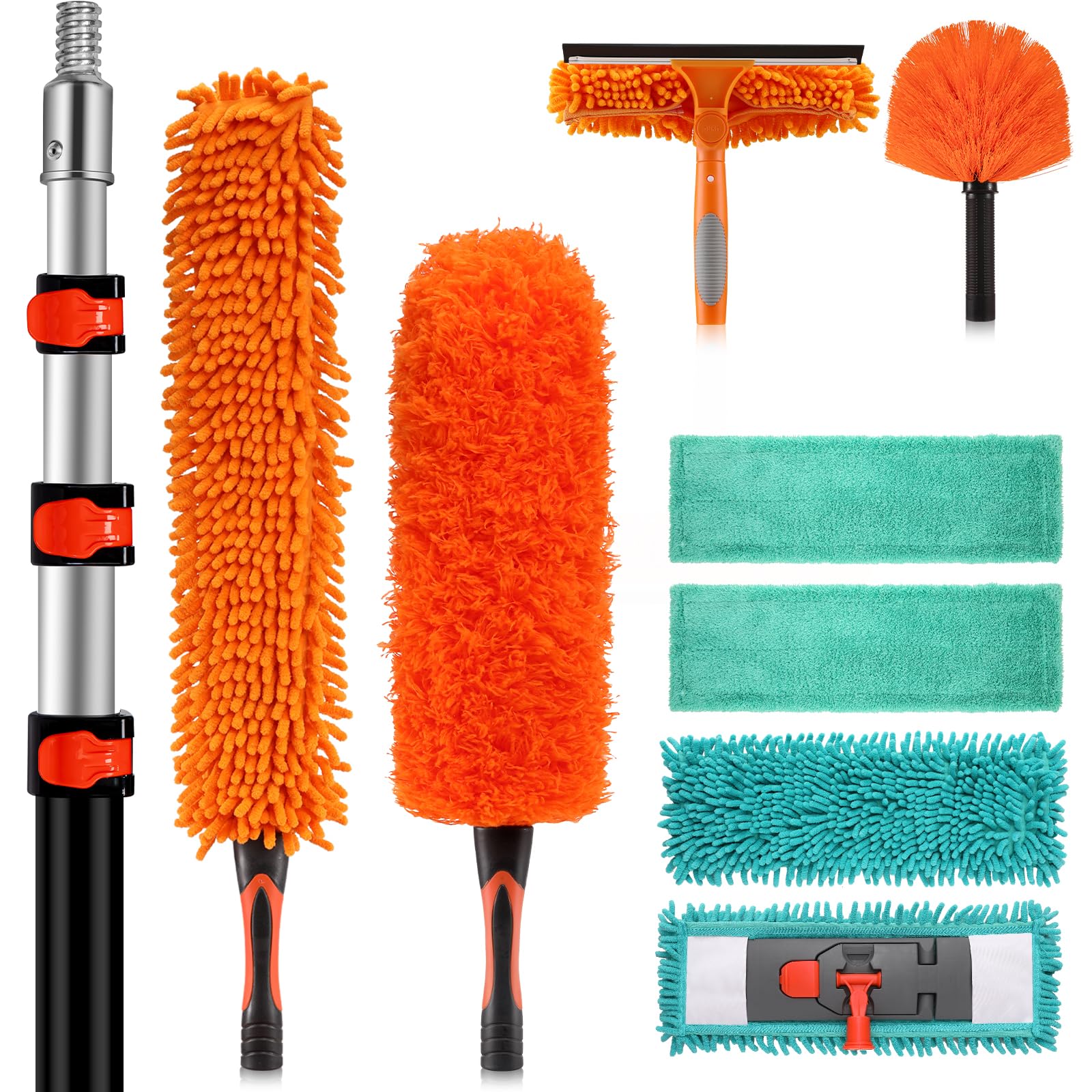 20ft Extendable Duster Kit for High Ceilings with Extension Pole