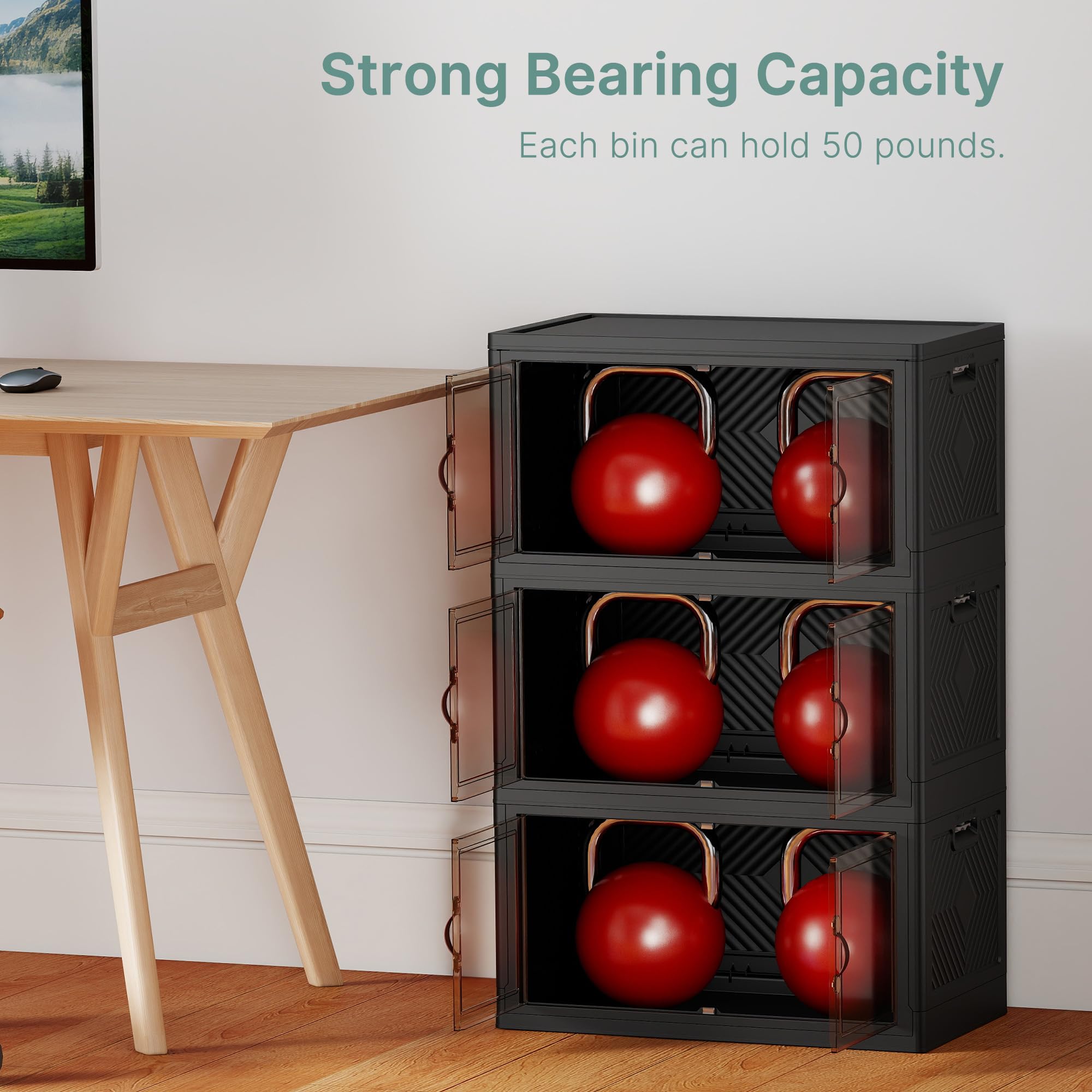 144QT Lockable Plastic Storage Bins (3 Count)