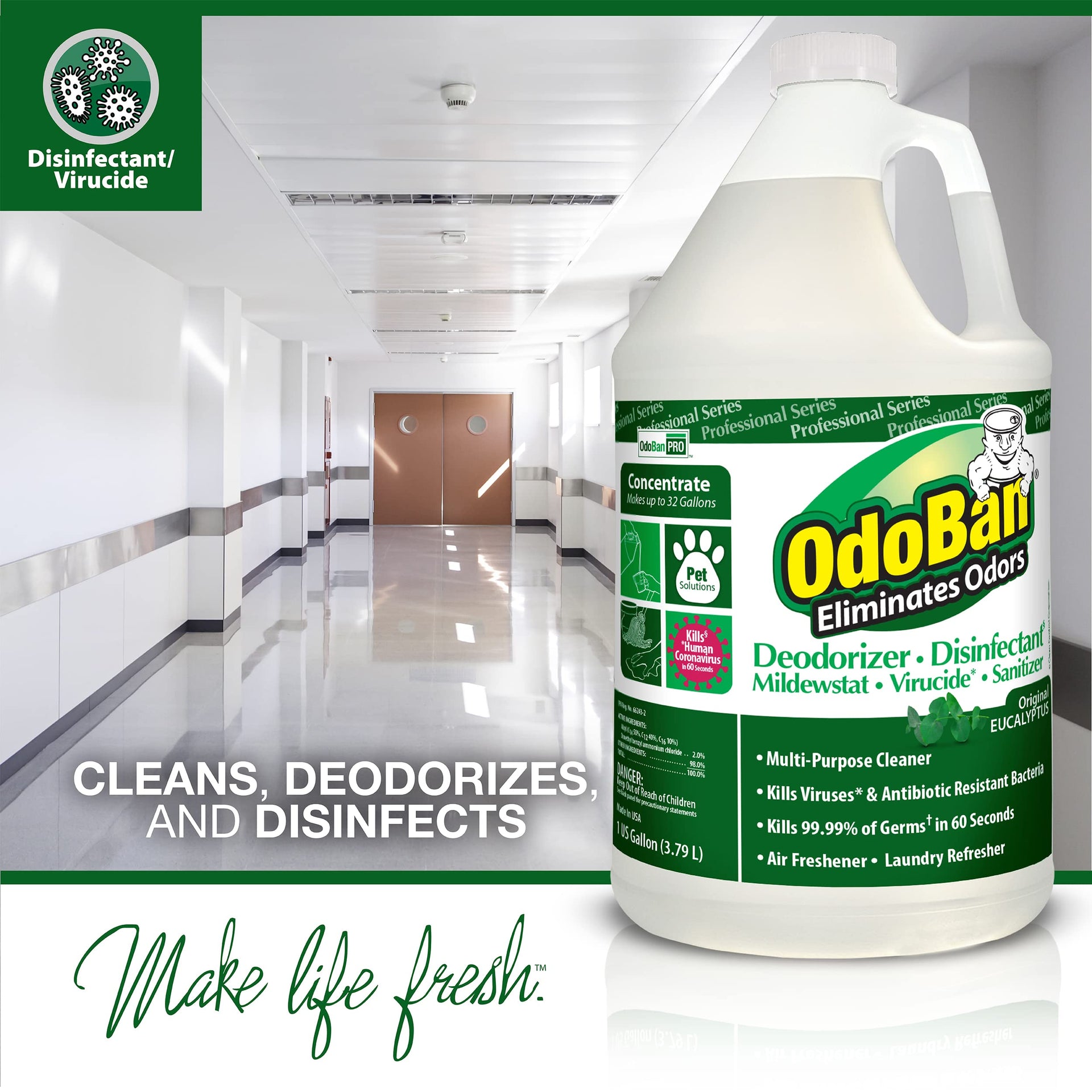 Professional Disinfectant and Odor Eliminator Concentrate (768 Fl Oz)