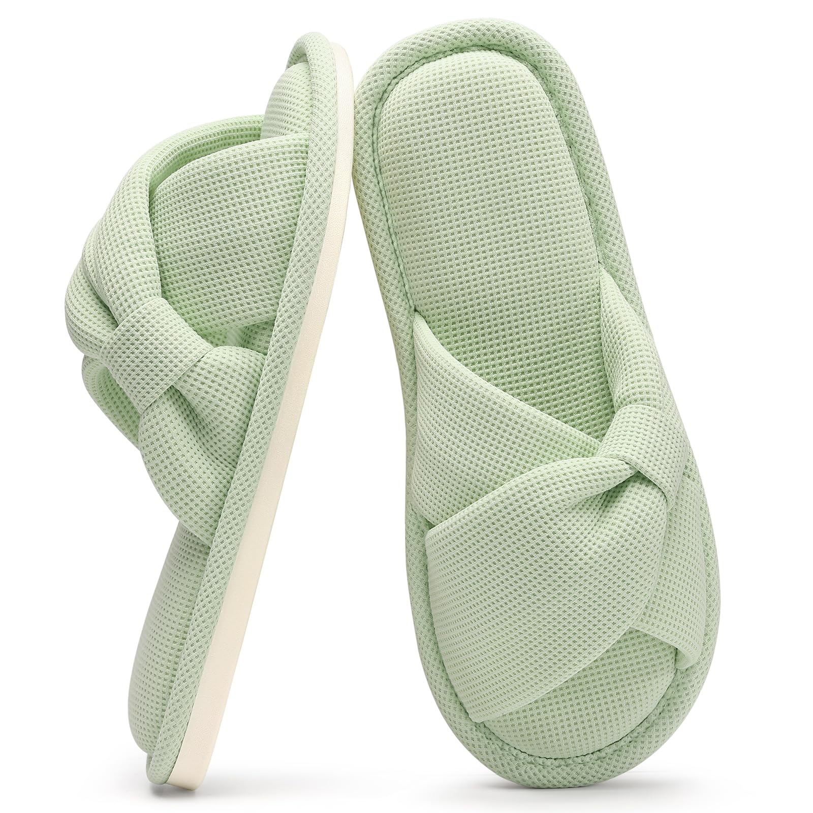 Summer House Slippers for Women Corduroy Open Toe Indoor Slippers