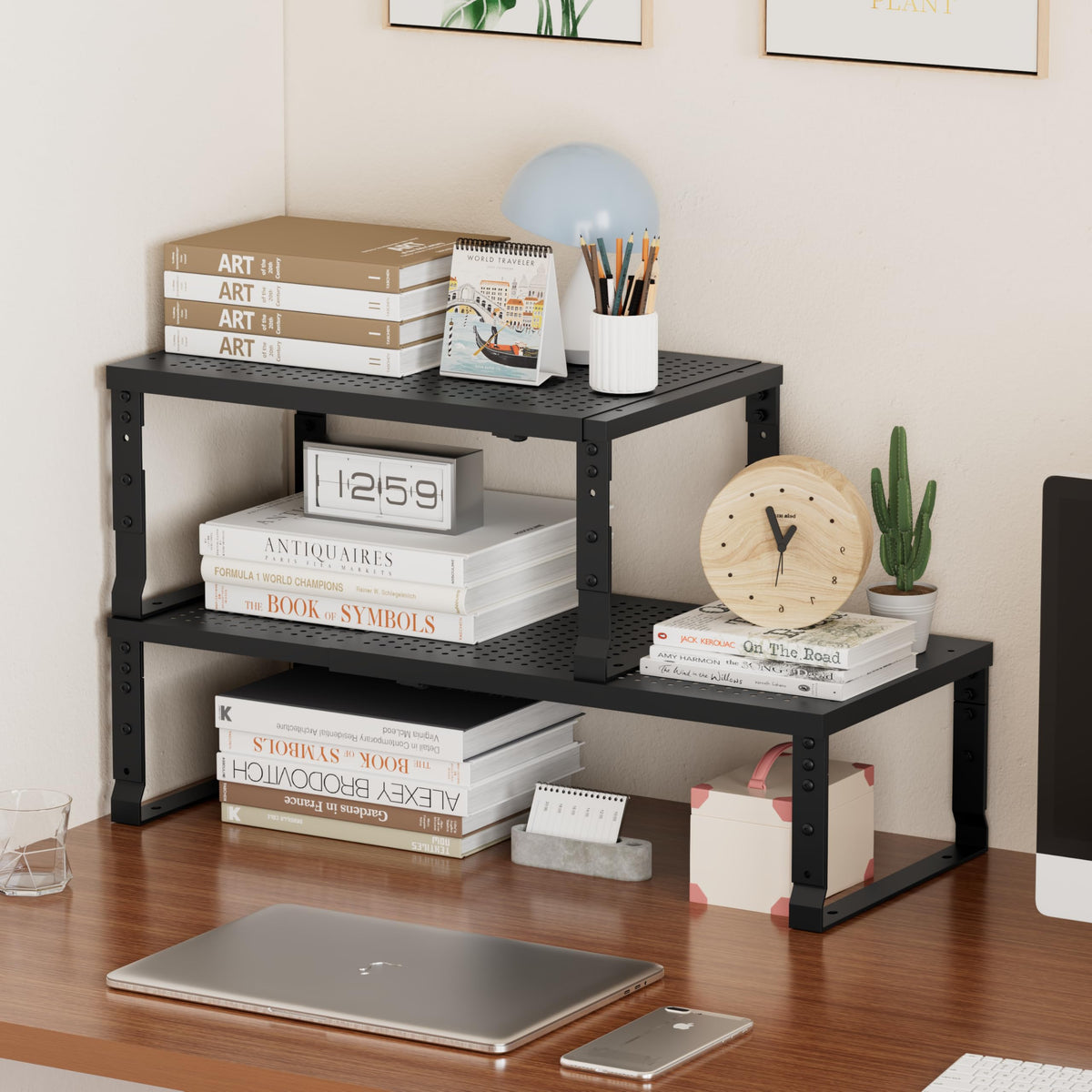 Metal Stackable Expandable Storage Shelf (2 Count)