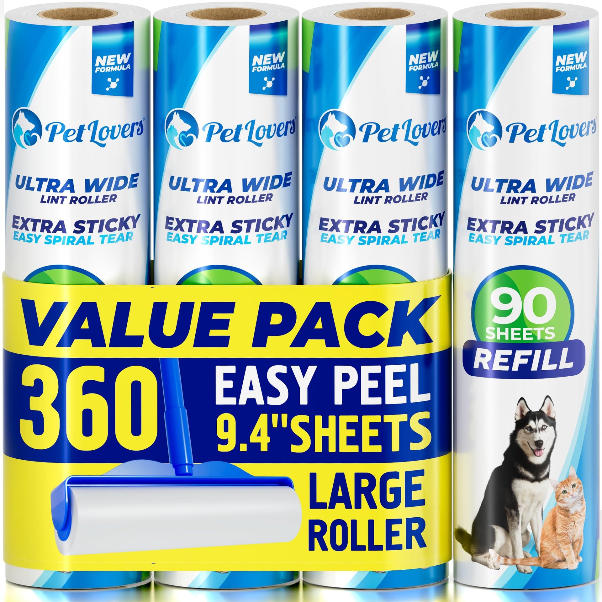 Extra Sticky Floor Lint Roller 4 Pack of Refills Only