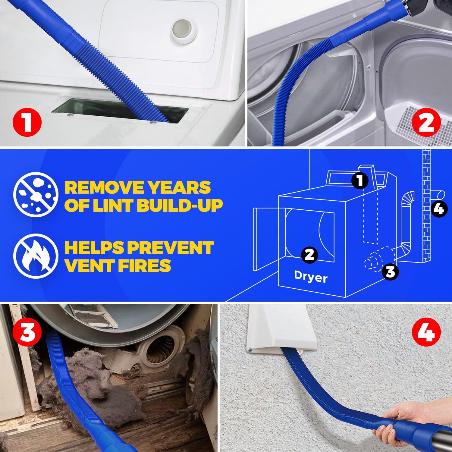 Dryer Vent Cleaner Kit 2Pack (2 Count)
