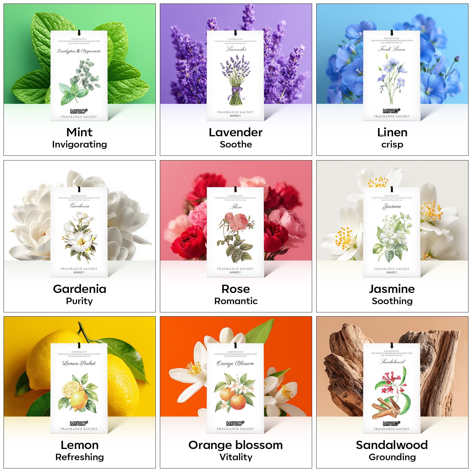 12 Pack Rose Scented Sachets (12 Count)