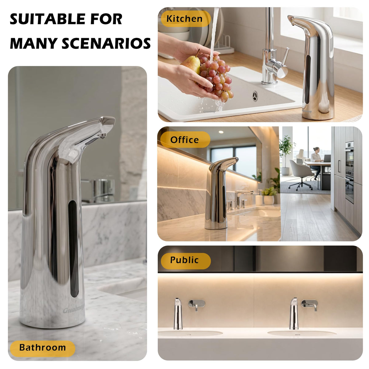 Touchless Automatic Soap Dispenser 400ml Rechargeable