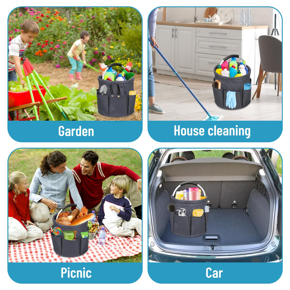 17L Cleaning Caddy with Handle
