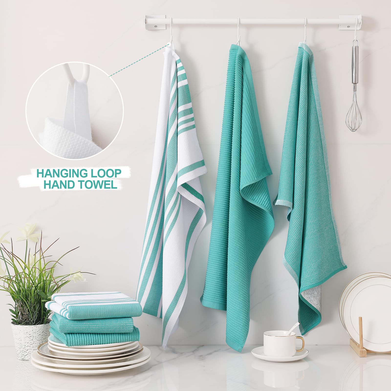 Cotton 380 GSM Premium Kitchen Towels (3 Count)