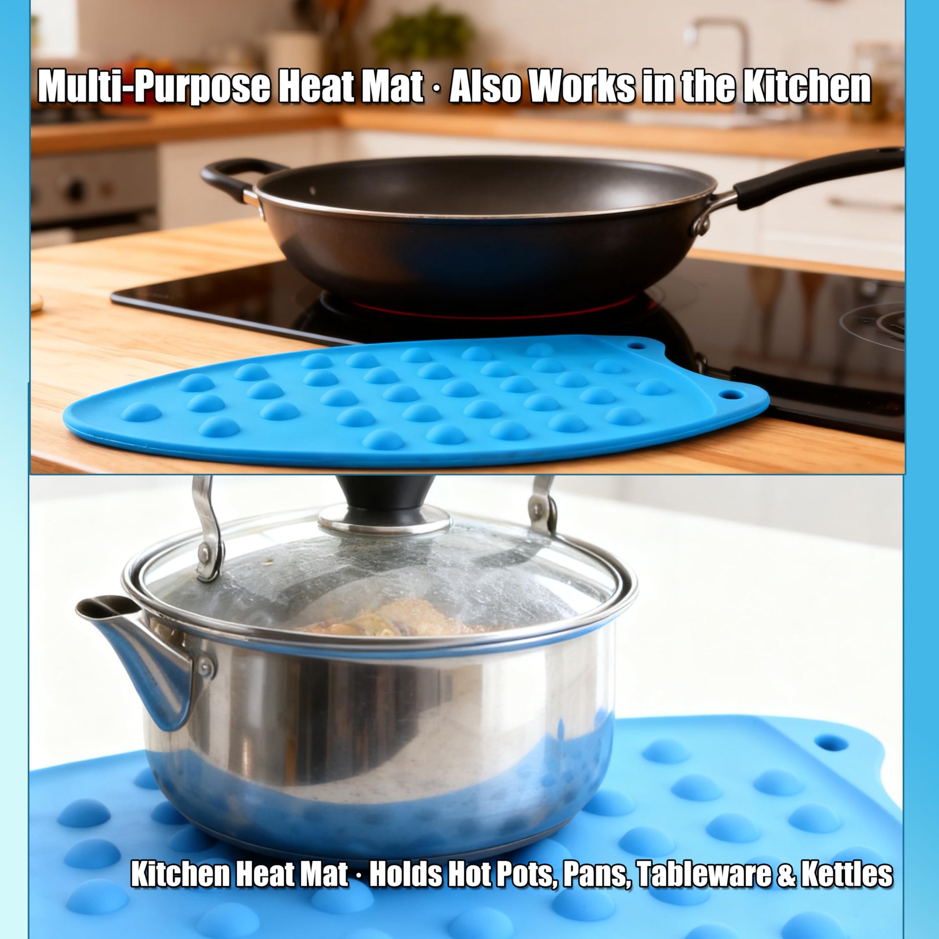 Silicone Iron Rest Pad for Ironing Board Hot Heat Resistant Steam Compact Mat Anti