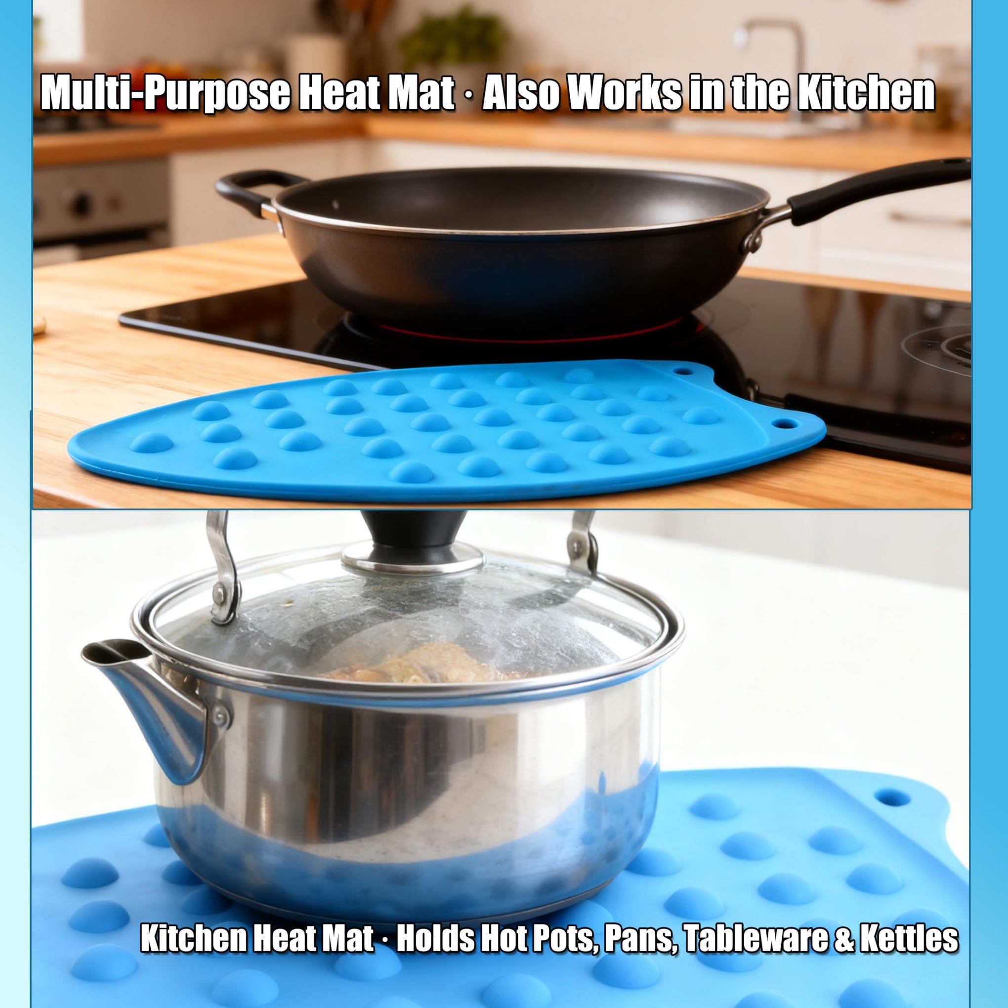 Silicone Iron Rest Pad for Ironing Board Hot Heat Resistant Steam Compact Mat Anti