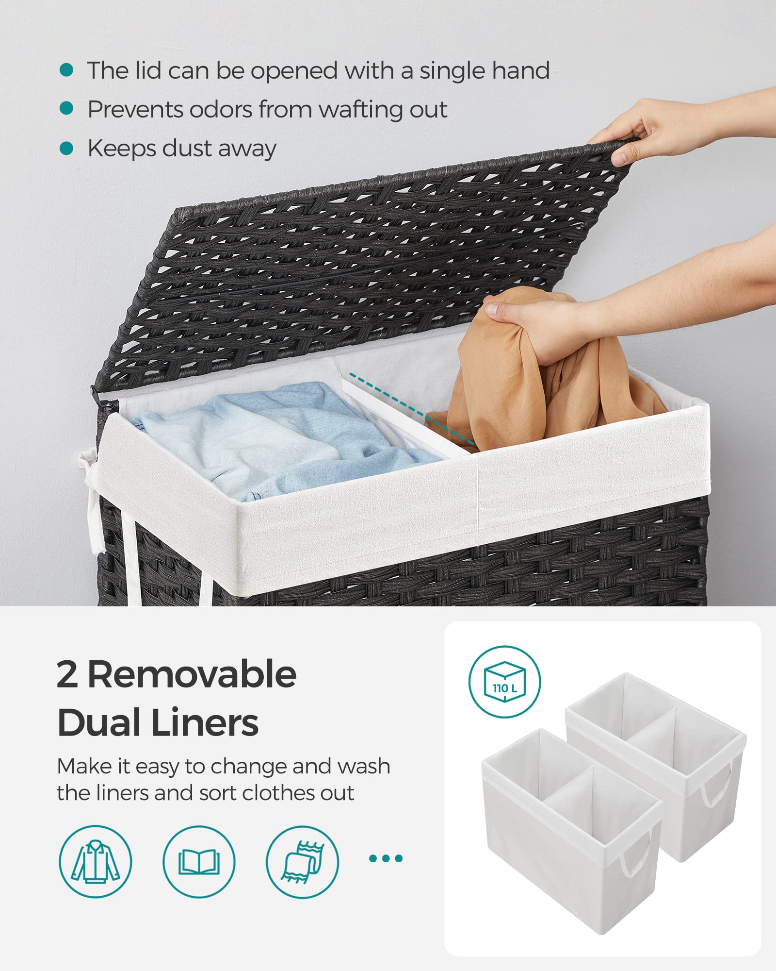 Laundry Hamper with Lid - ModHome Supplies
