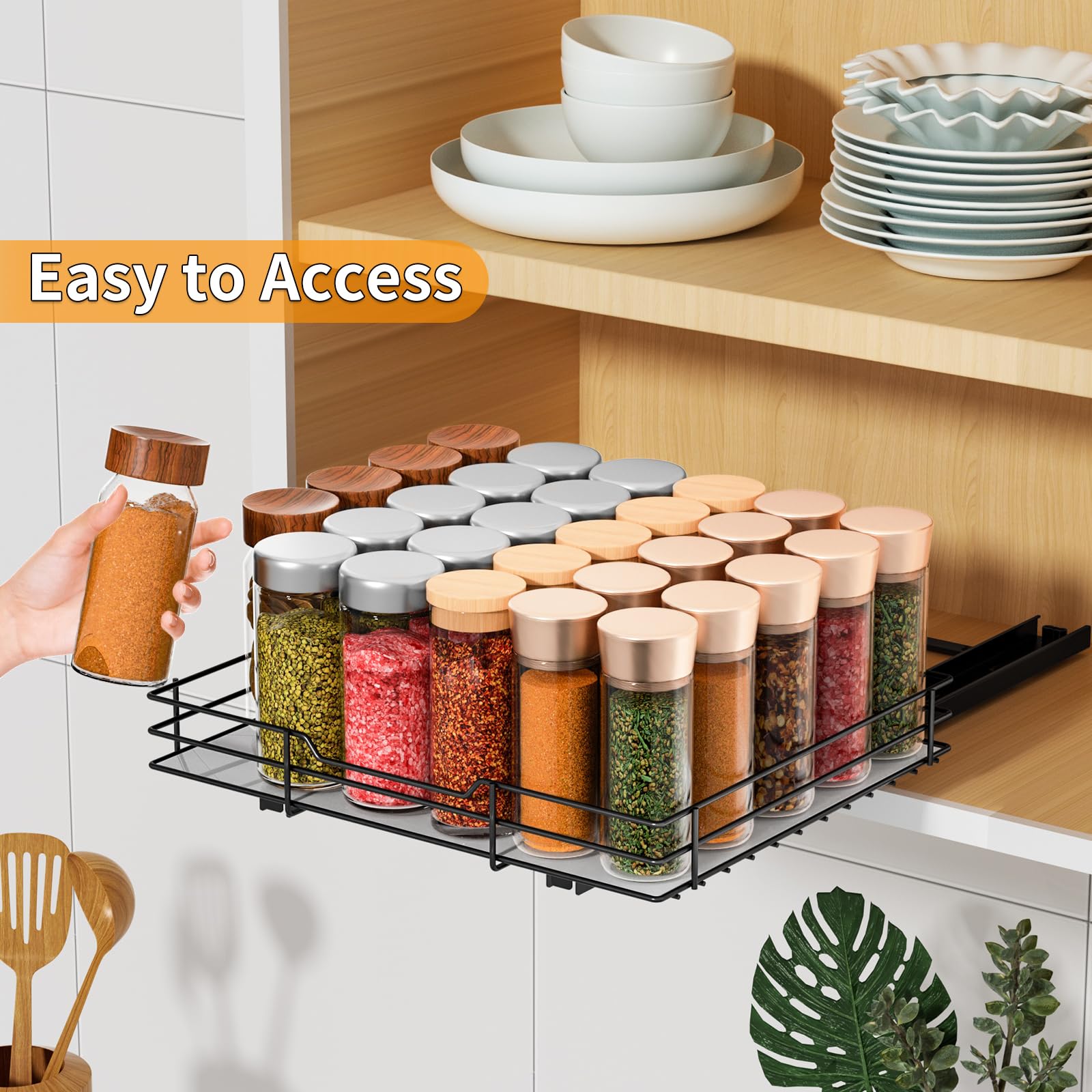 Pull Out Spice Rack Organizer