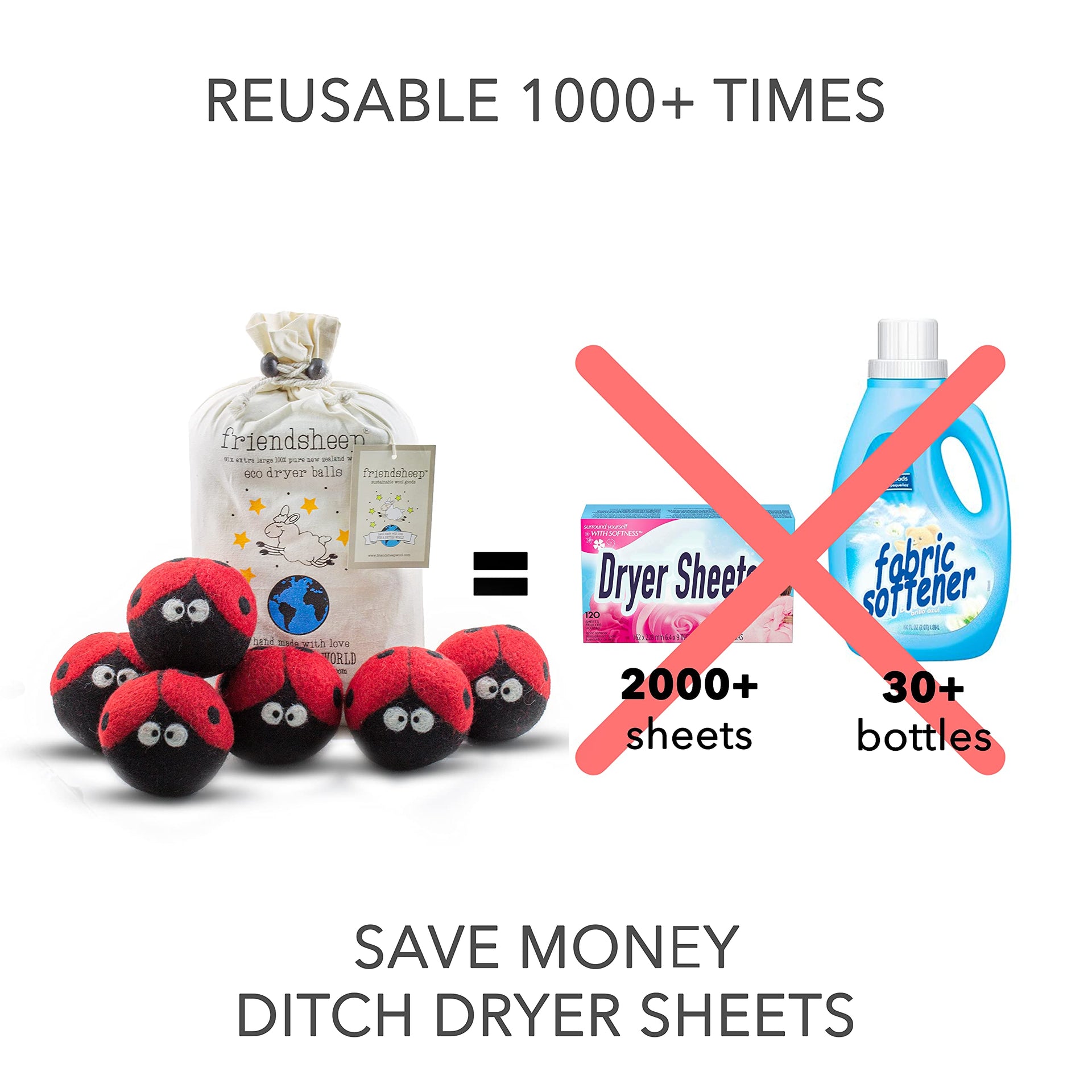 Wool Dryer Balls (6 Count)