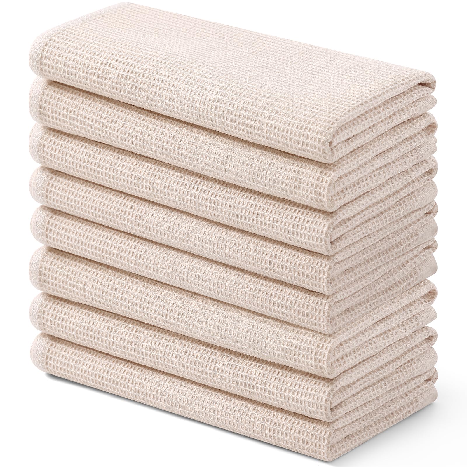 100% Cotton Waffle Weave Kitchen Towels (8 Count)