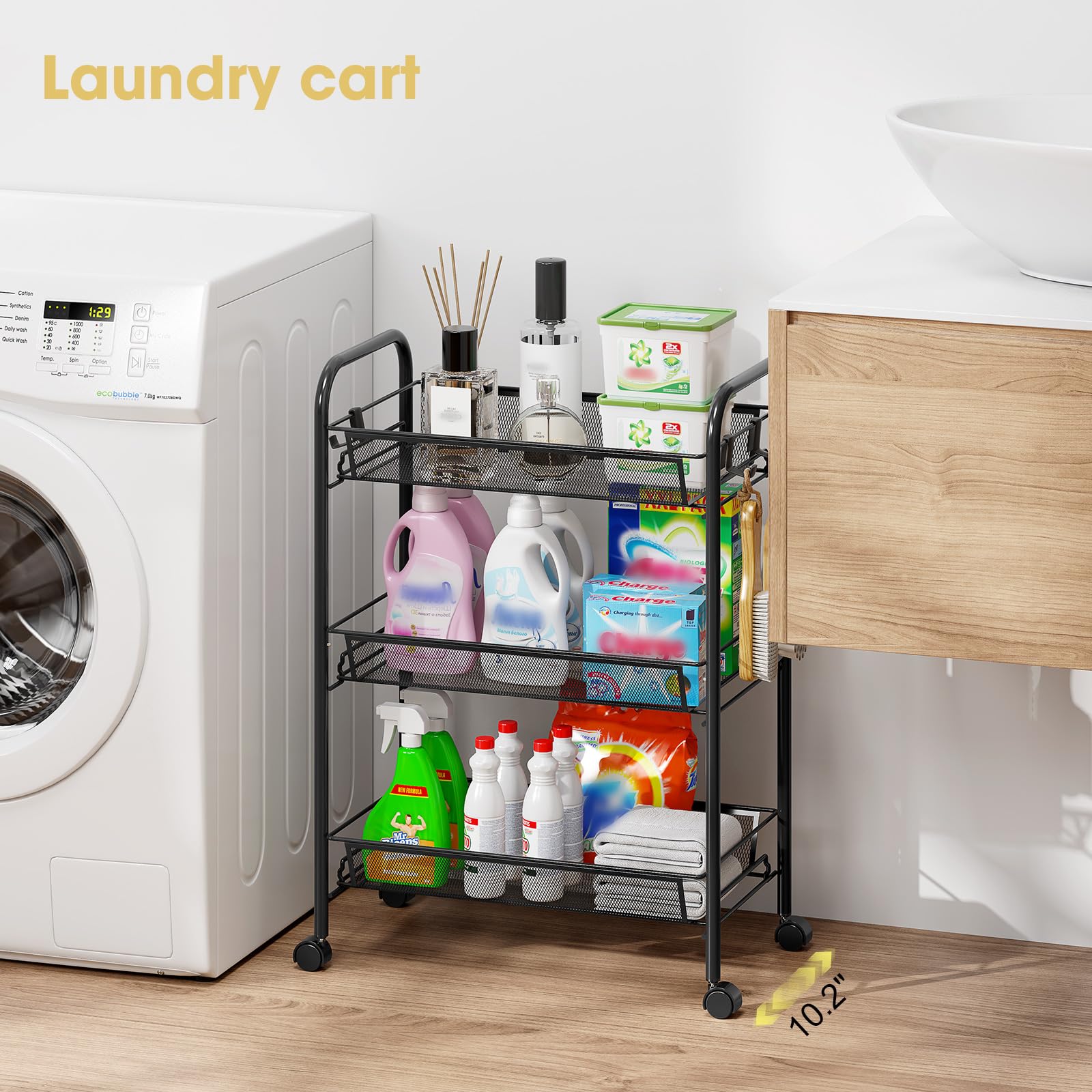 3 Tier Rolling Cart (3 Count)