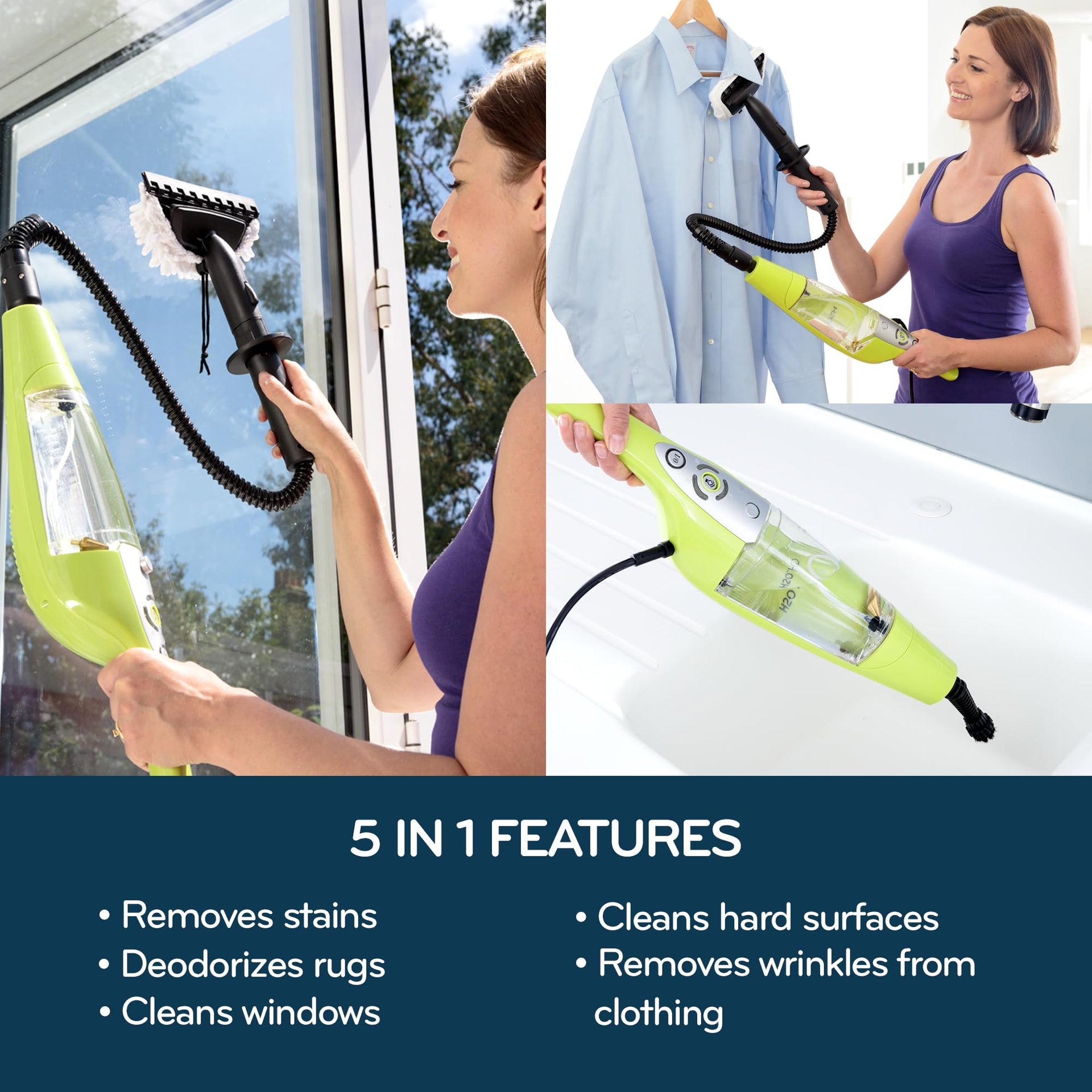 HD Dual Blast Steam Mop & Handheld Steam Cleaner