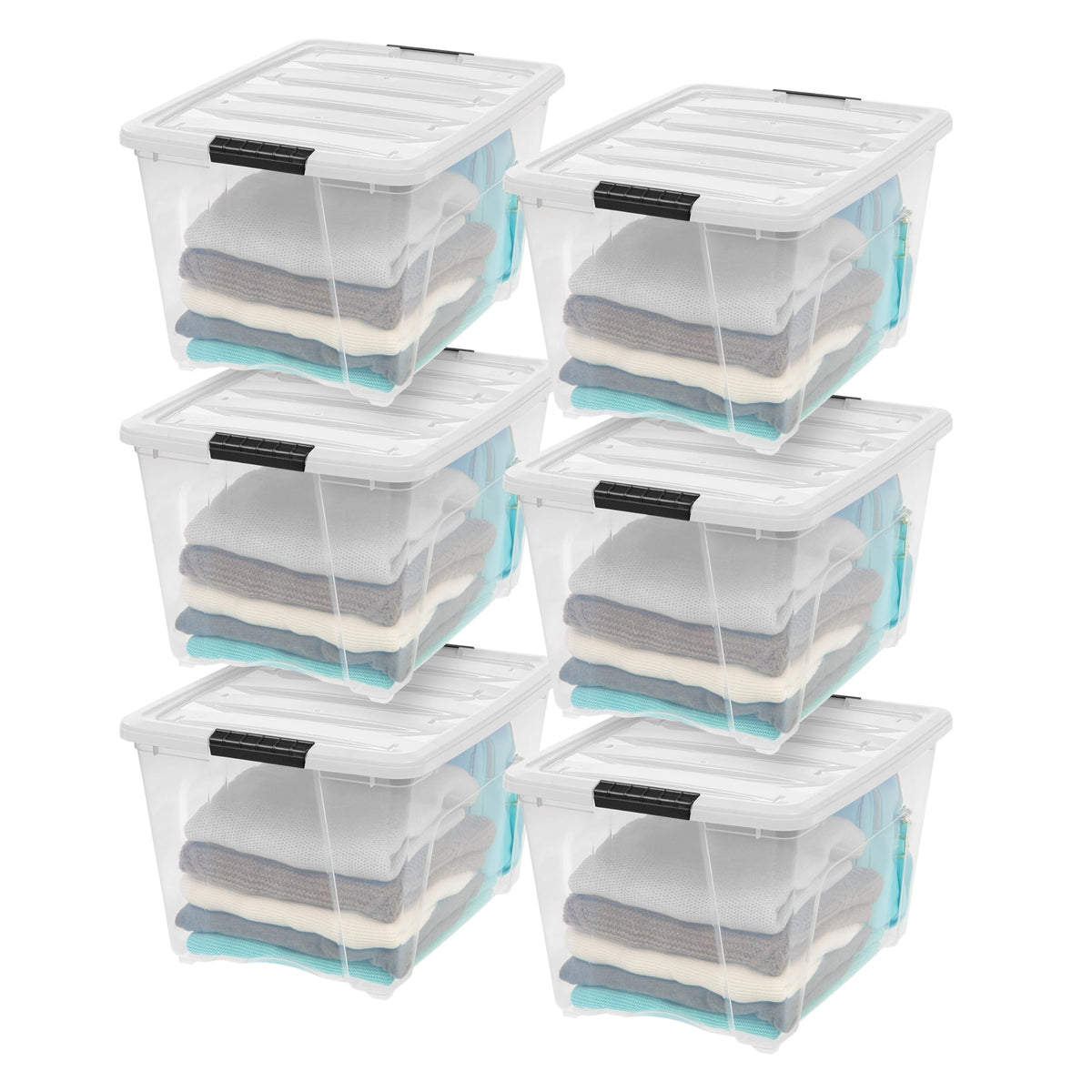 54 Qt Storage Bins with Lids (6 Count)