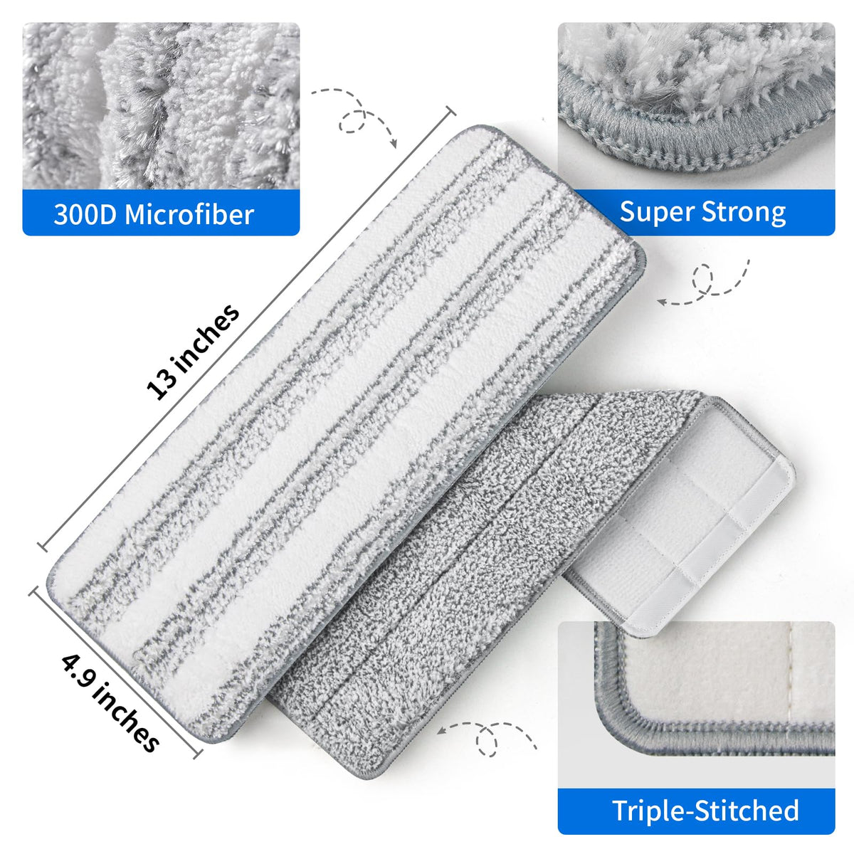 Flat Mop Head Refill (4 Count)