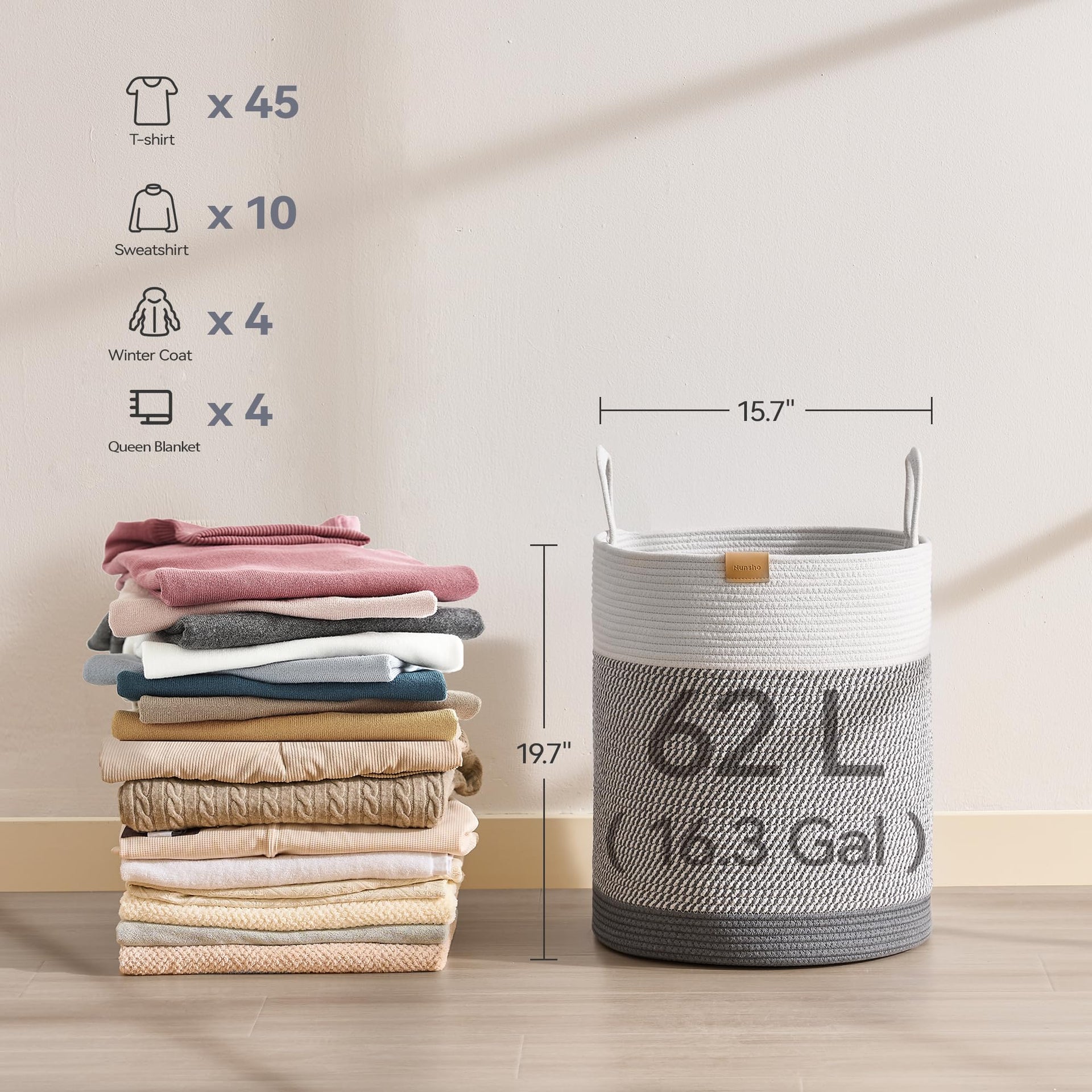 Laundry Hamper 62L