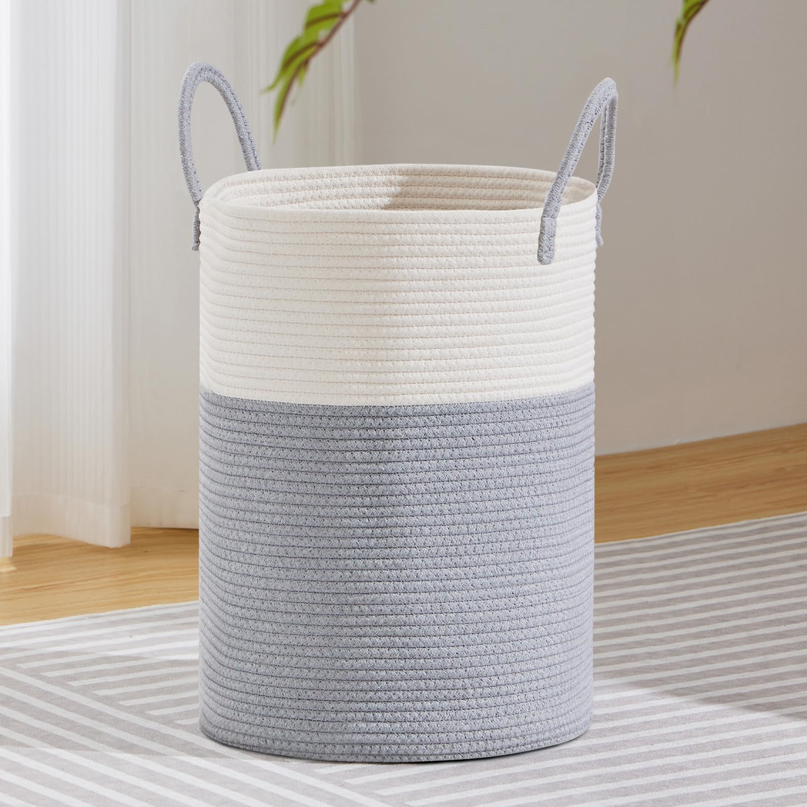 72L Tall Woven Laundry Basket Hamper