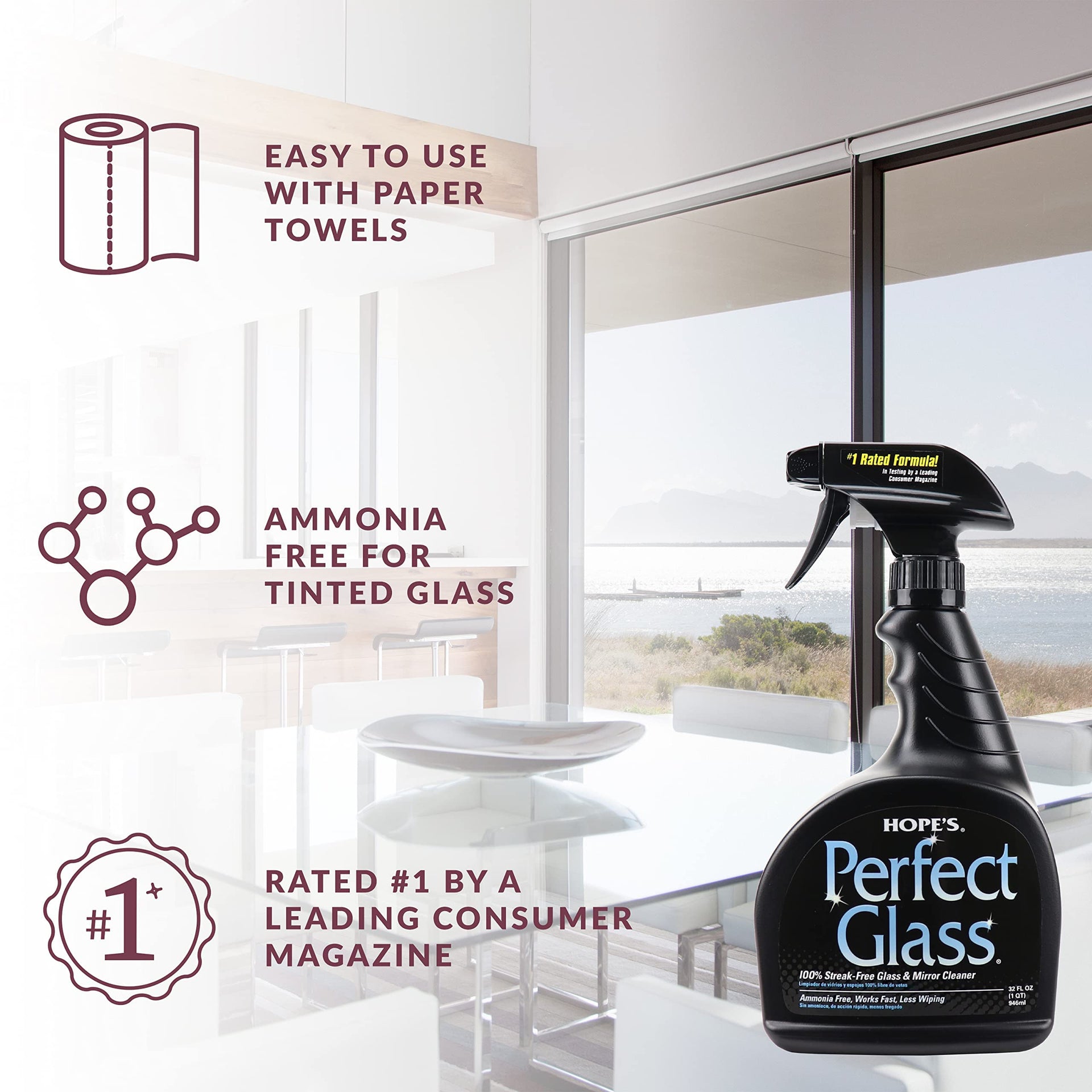 Perfect Glass Cleaner Spray (32 Fl Oz)