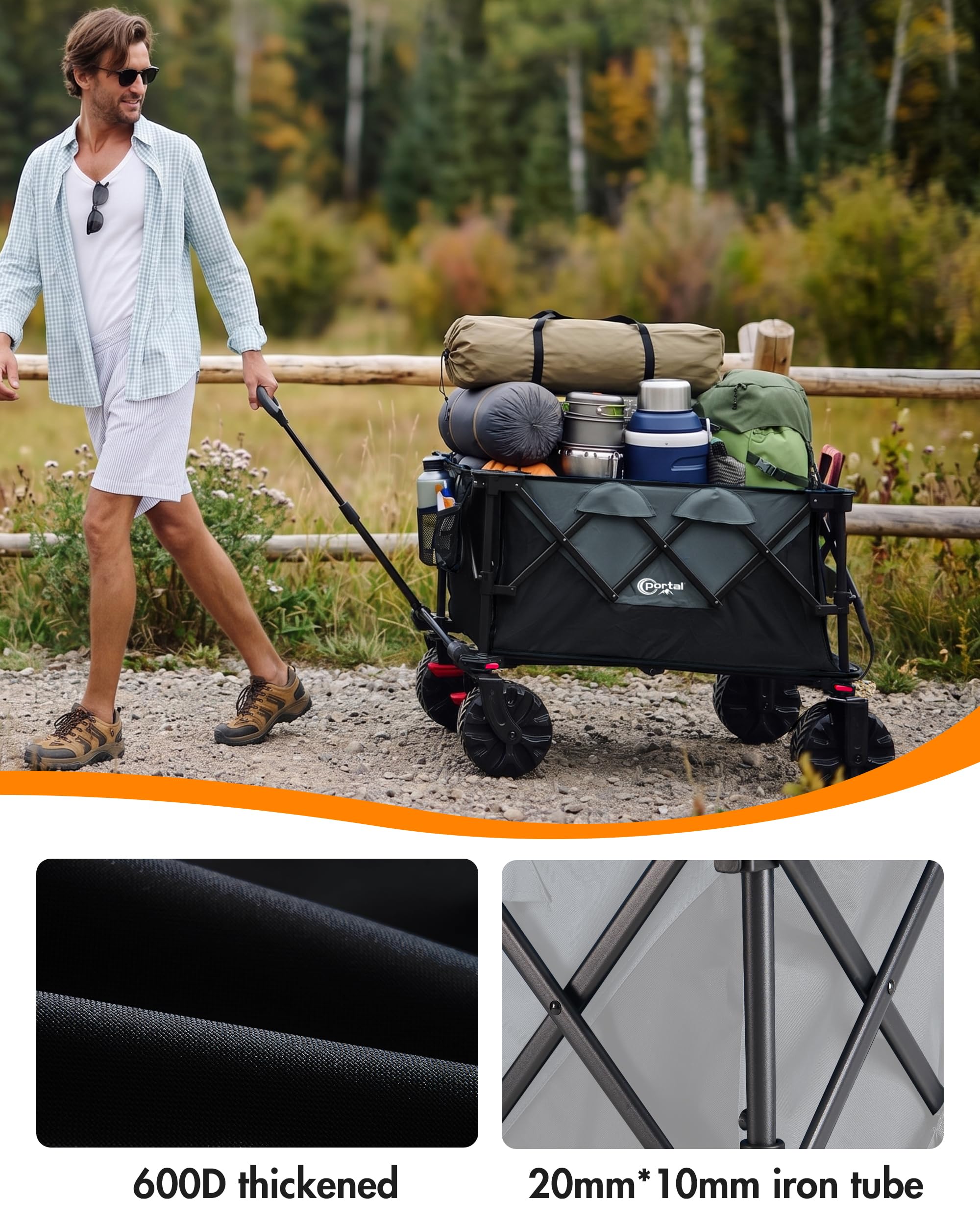 Folding Wagon Black