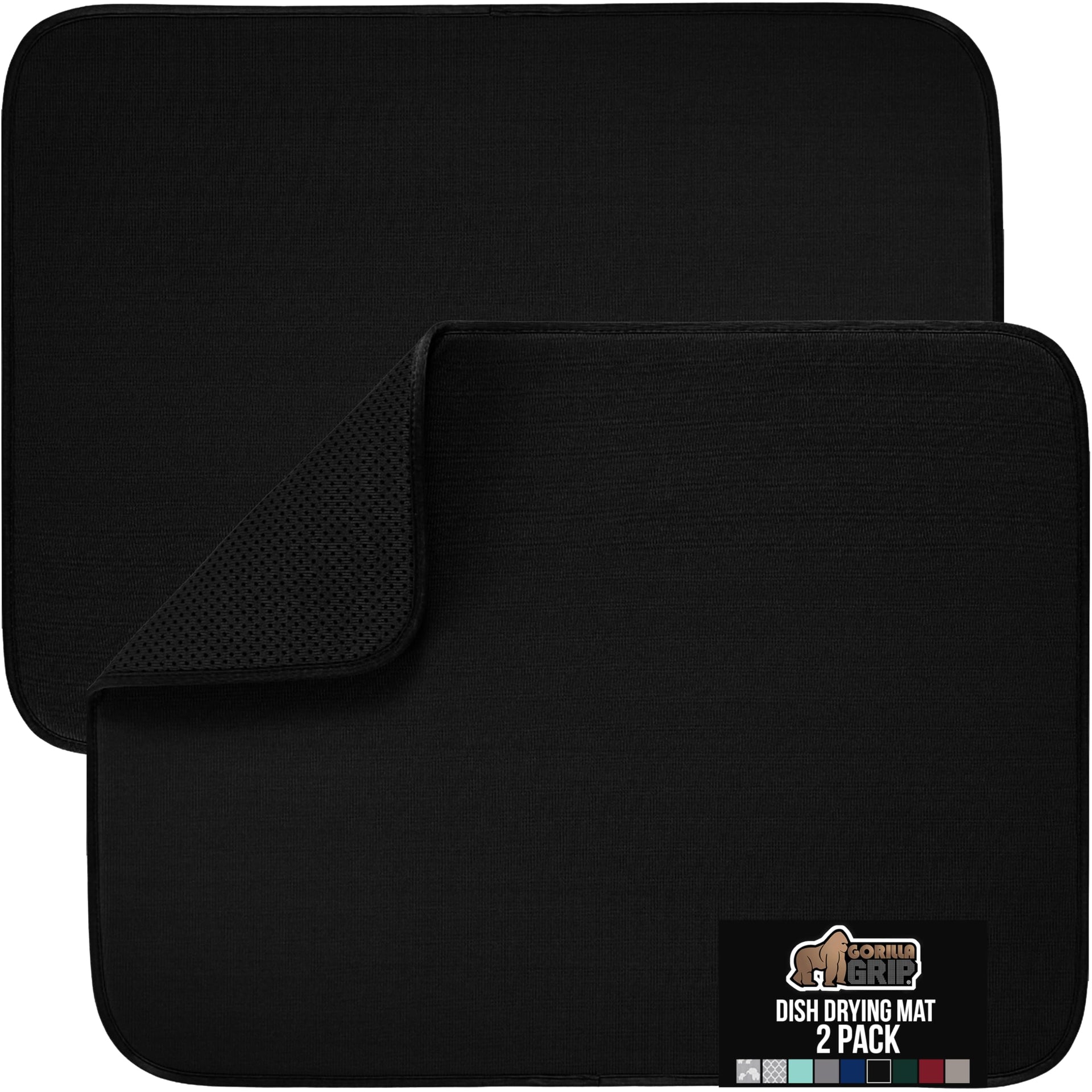 Ultra Water Absorbent Microfiber Dish Drying Mat (2 Count)