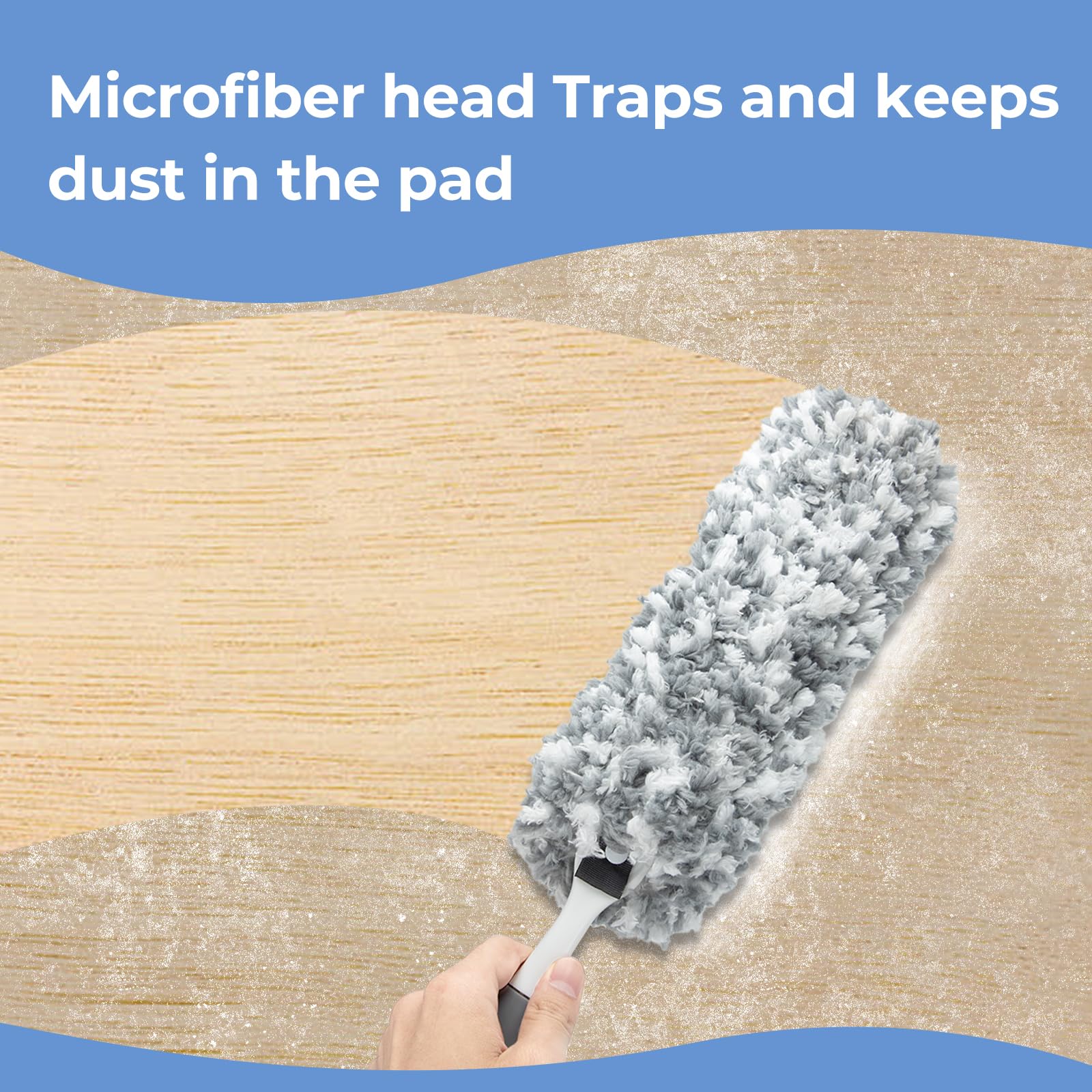 Microfiber Duster with an Extra Washable and Reusable Duster Head
