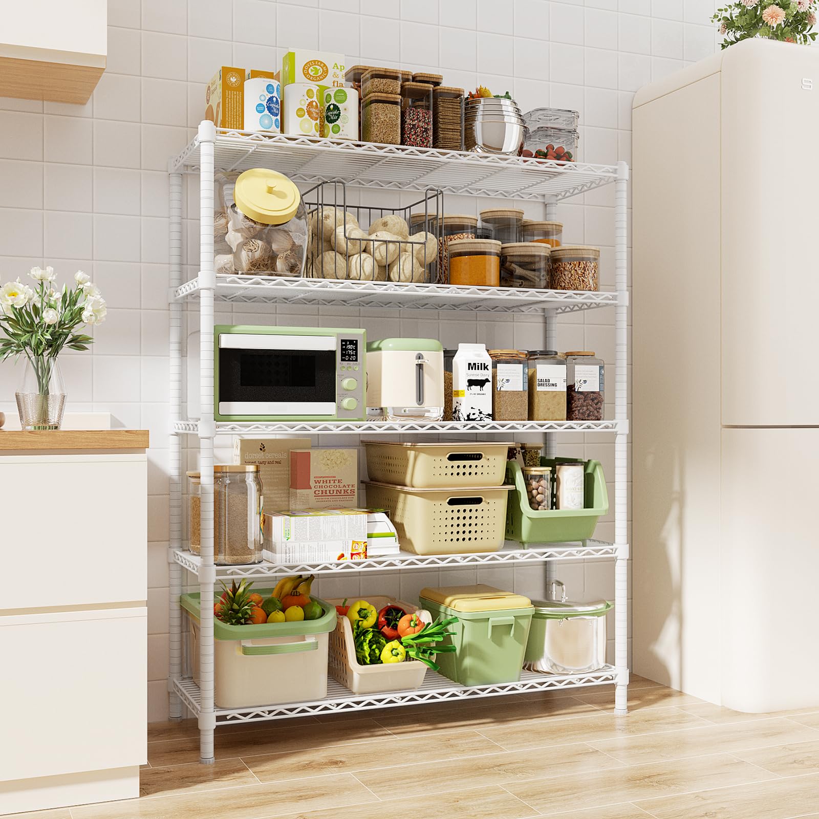 45" W x 20" D x 72" H Heavy Duty Wire Shelving Unit