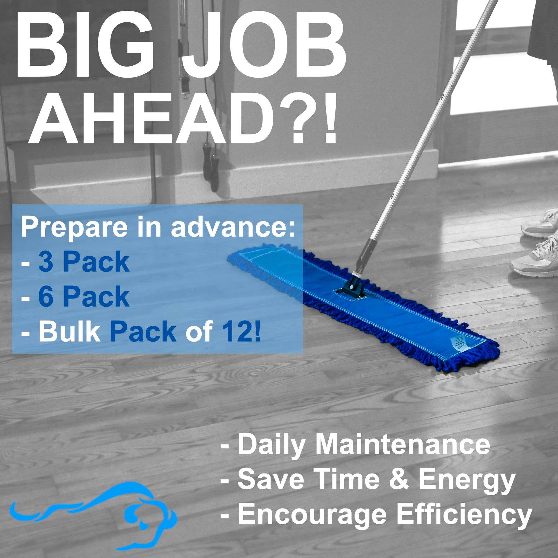 24" Microfiber Dust Mop Head Replacement (3 Count) - ModHome Supplies