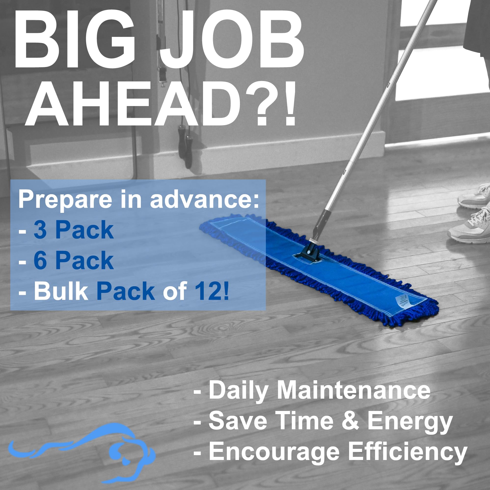 24" Microfiber Dust Mop Head Replacement (3 Count) - ModHome Supplies