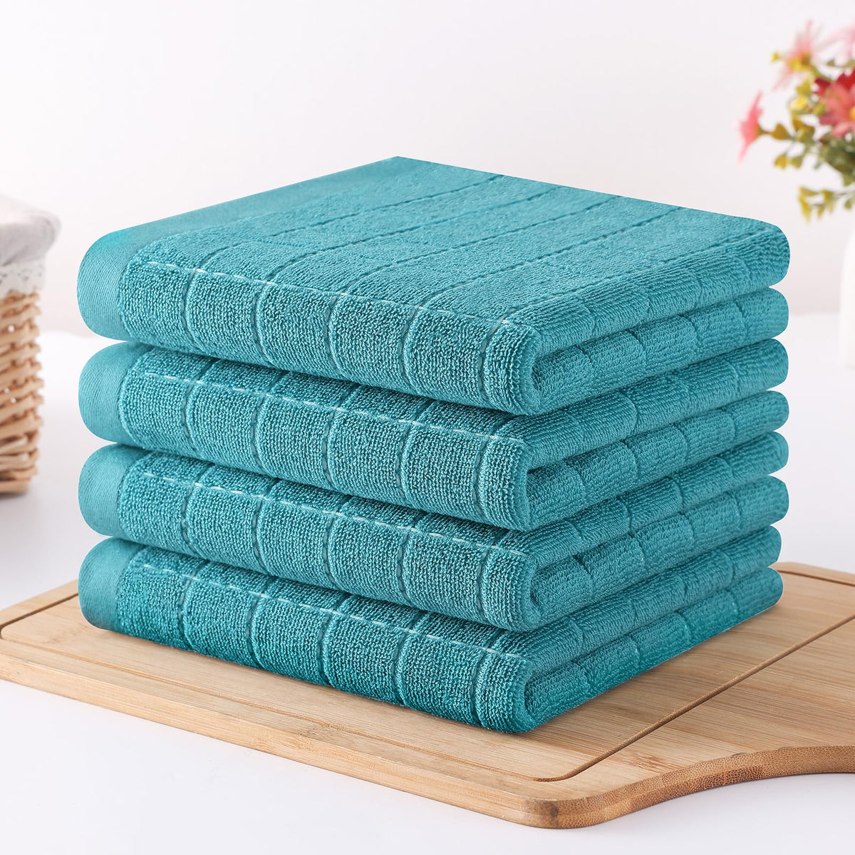 100% Cotton Terry Kitchen Towels (4 Count)