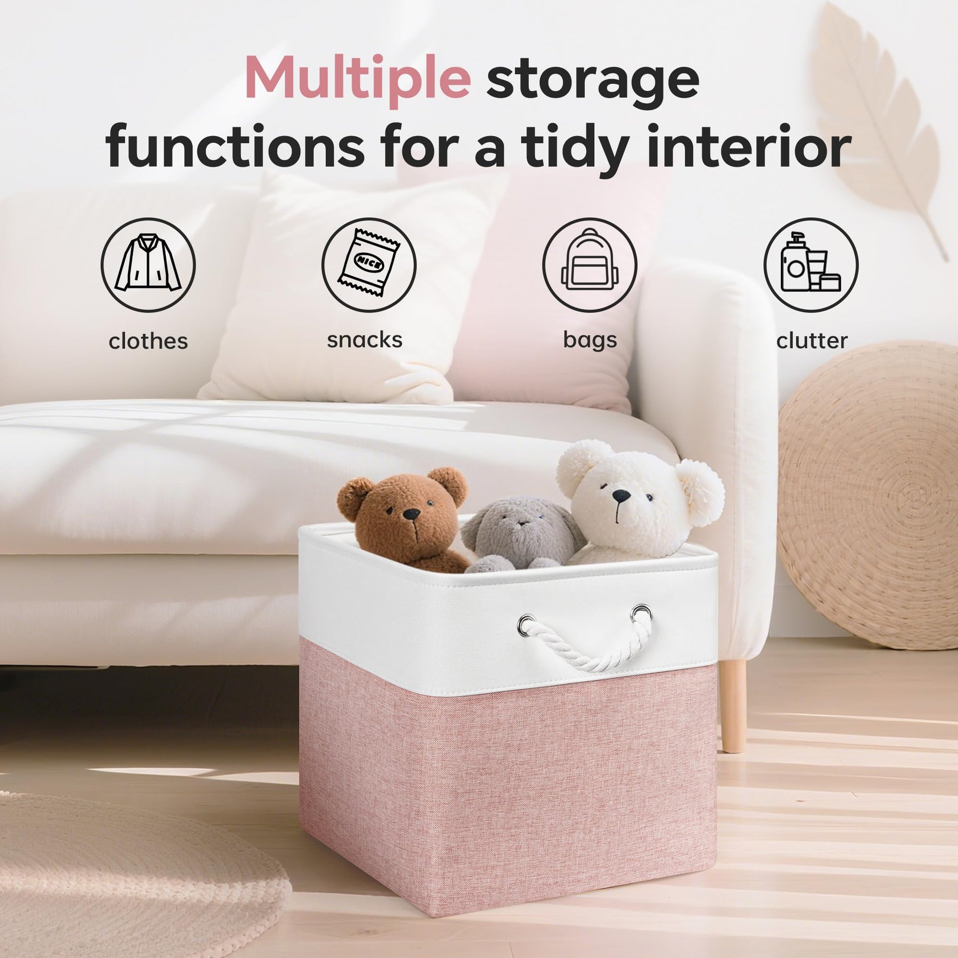 13x13x13 Inch Storage Cube Bins Foldable Organizer Baskets 6 Pack (6 Count)