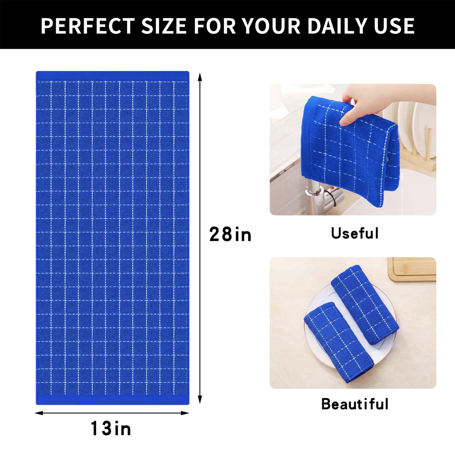 100% Cotton Terry Kitchen Towels (8 Count)