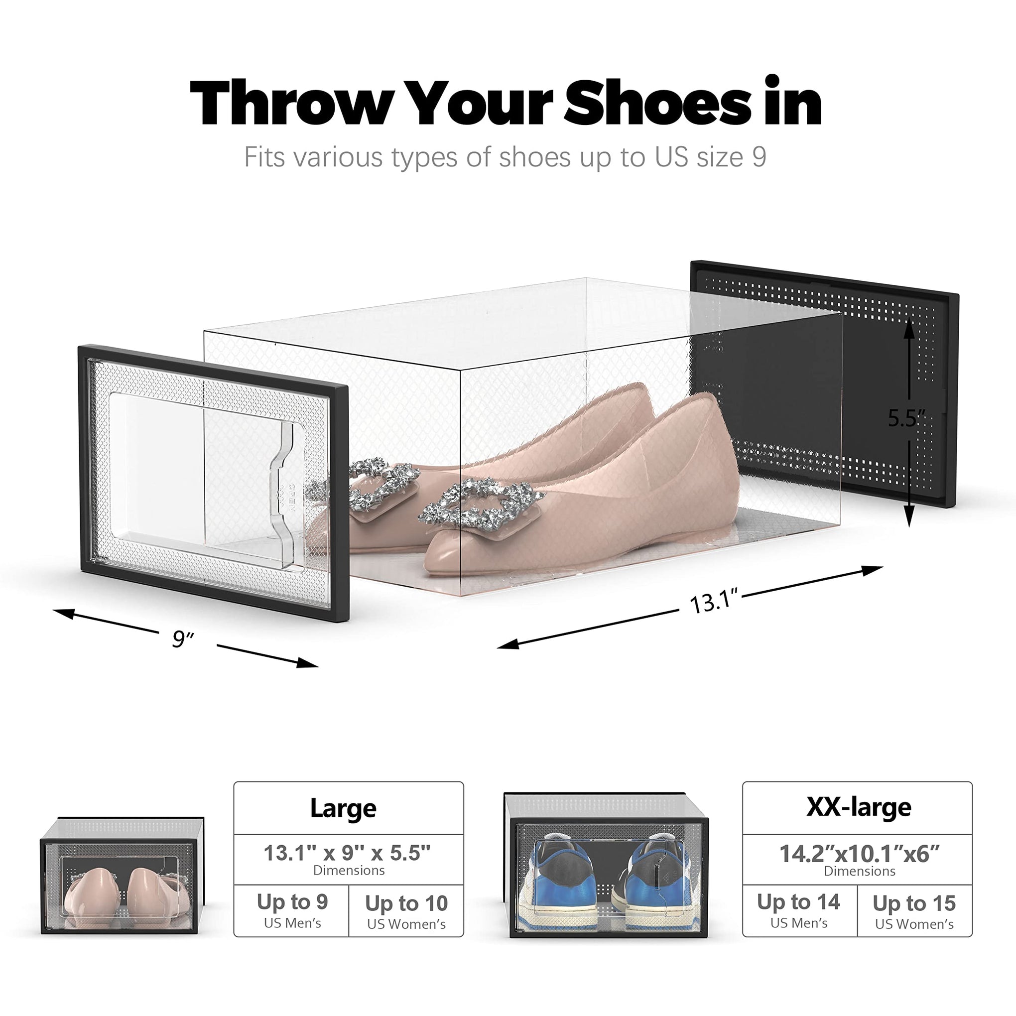 12 Pack Shoe Storage Box (12 Count)