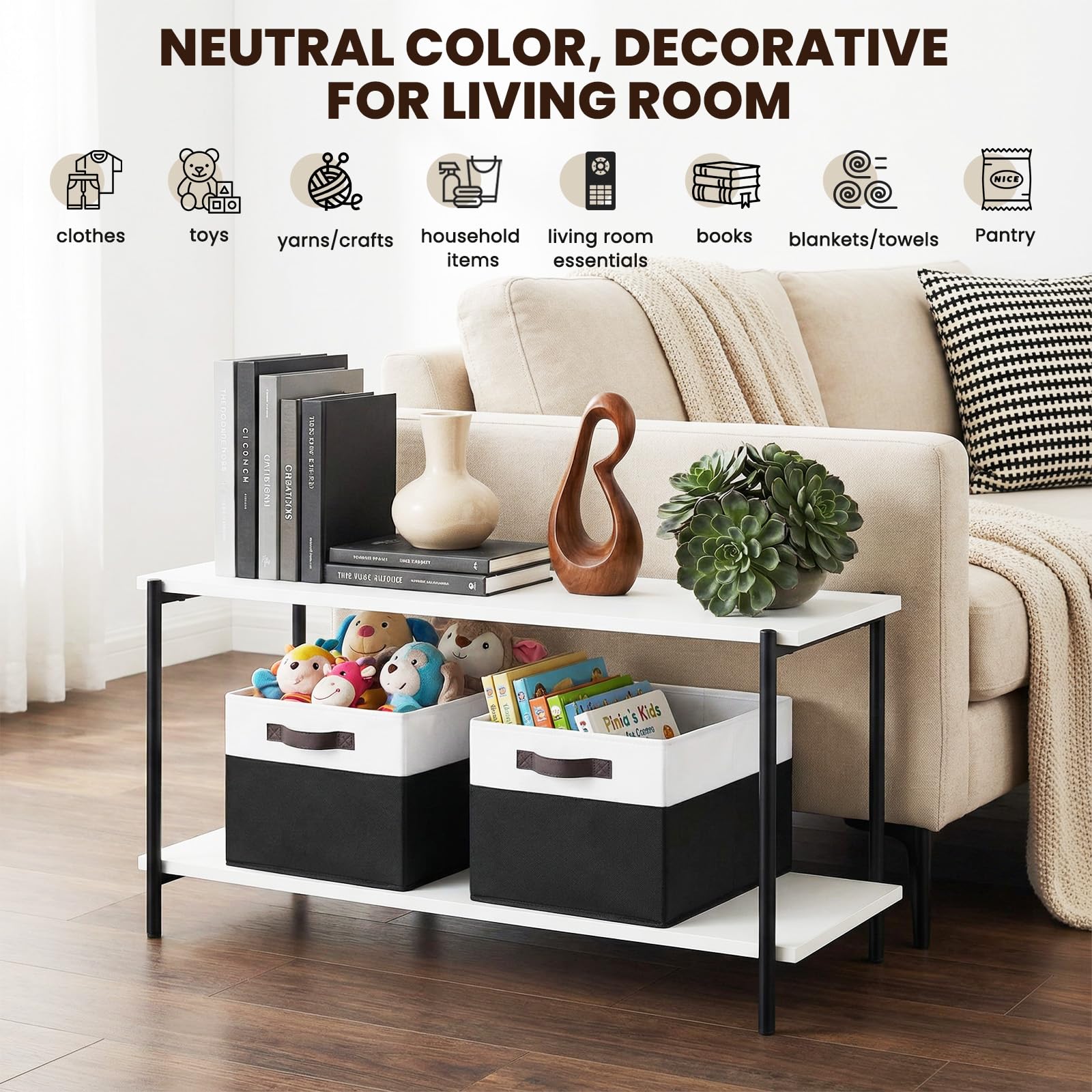 8 Pack Large Storage Baskets for Room Organization (8 Count)