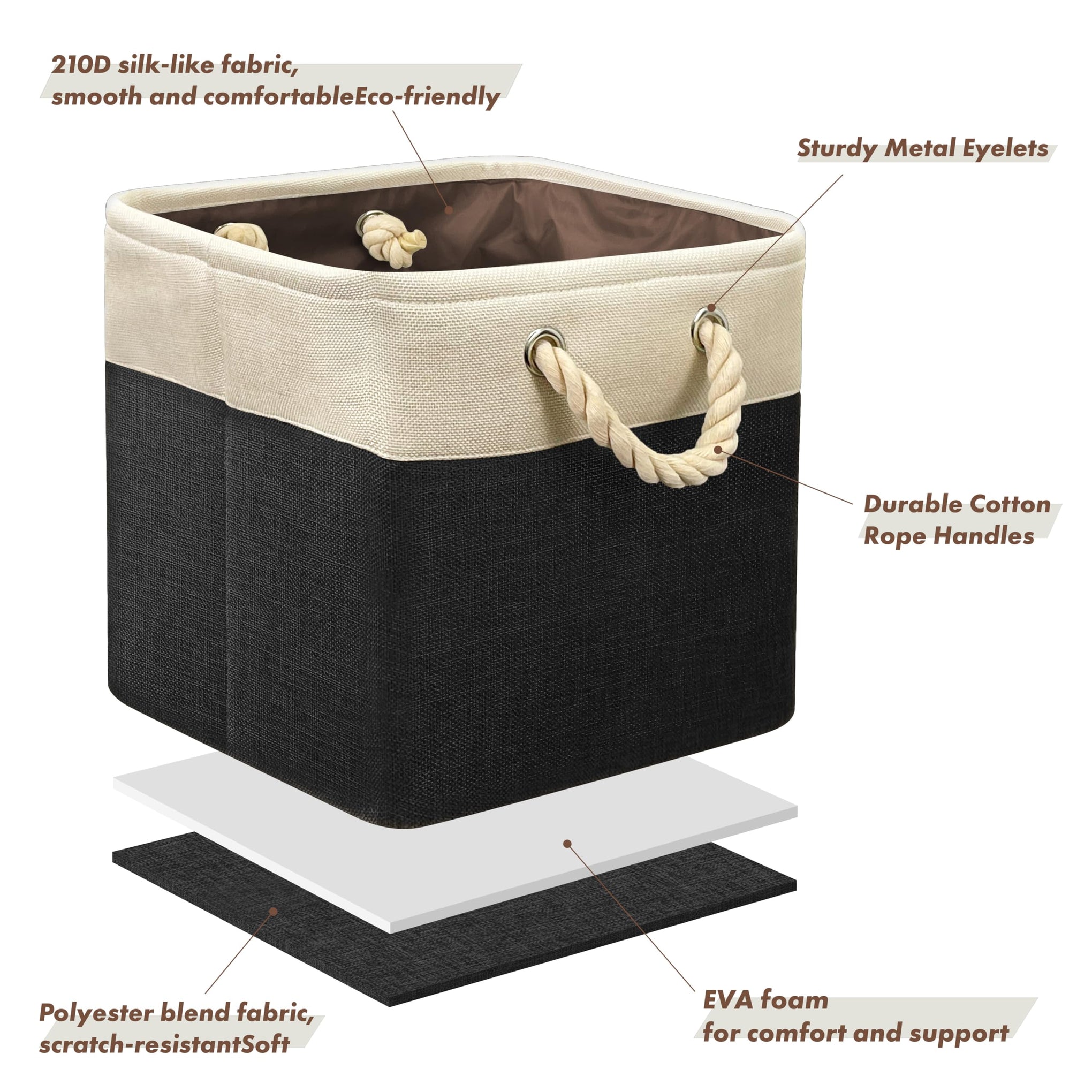 13" x 13" Large Fabric Storage Cubes (3 Count)