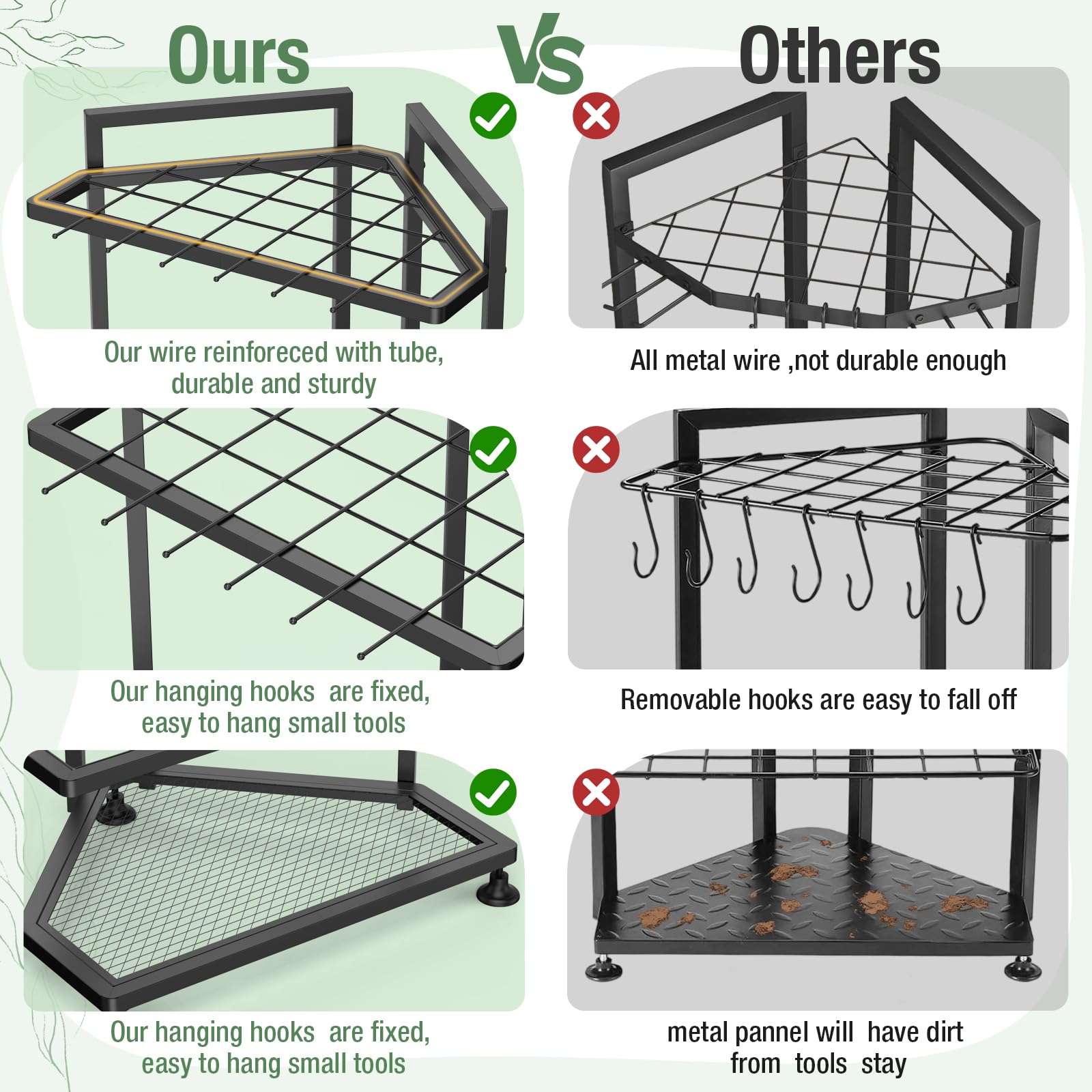 Garden Tool Organizer for Corner