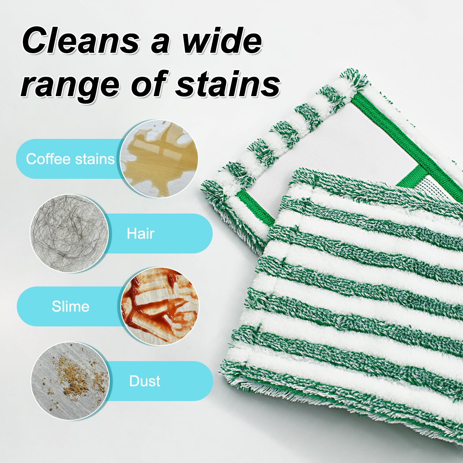 Microfiber Mop Refills Compatible with Libman Wet & Dry Microfiber Mop (2 Count)