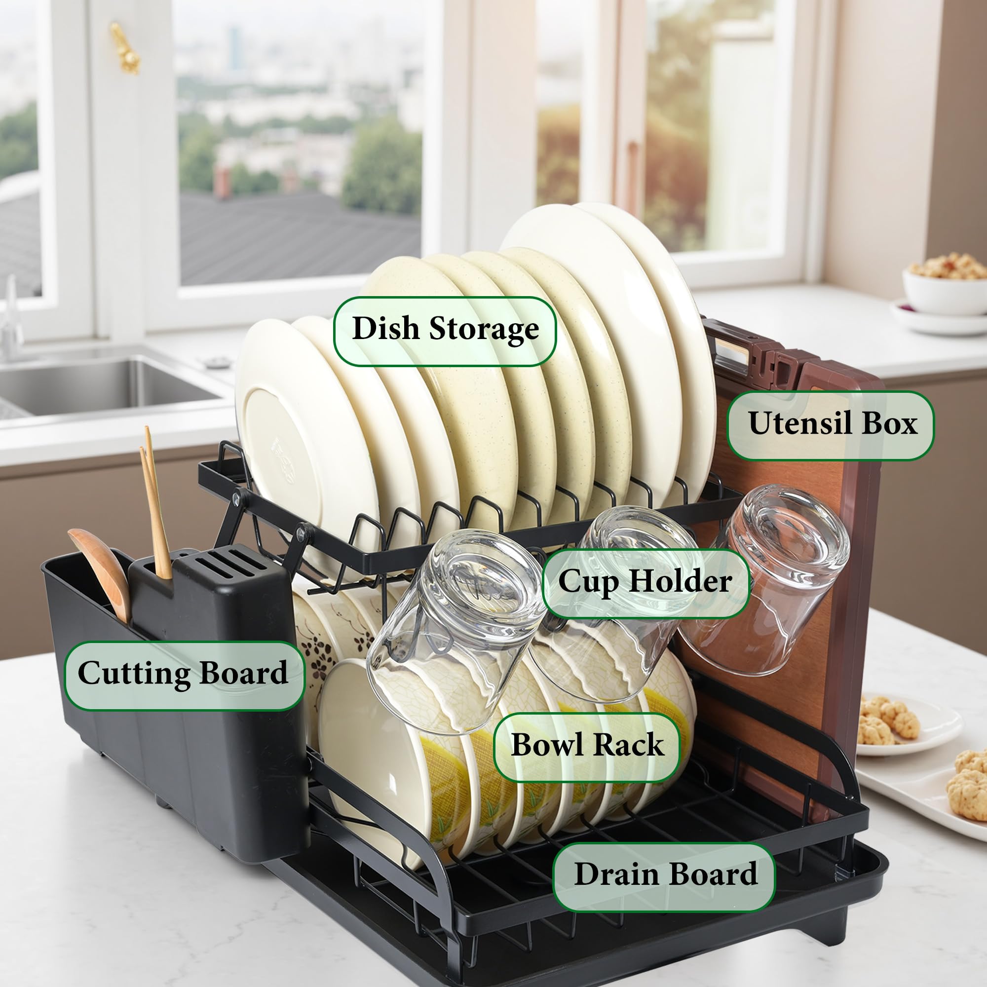 2 Tier Dish Drying Rack