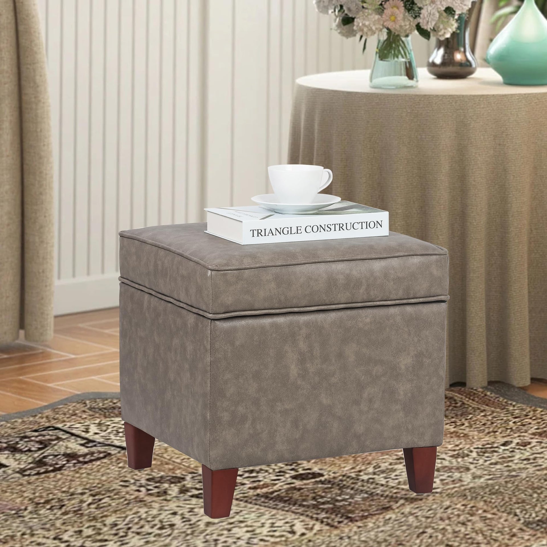 17.5" Square Storage Ottoman