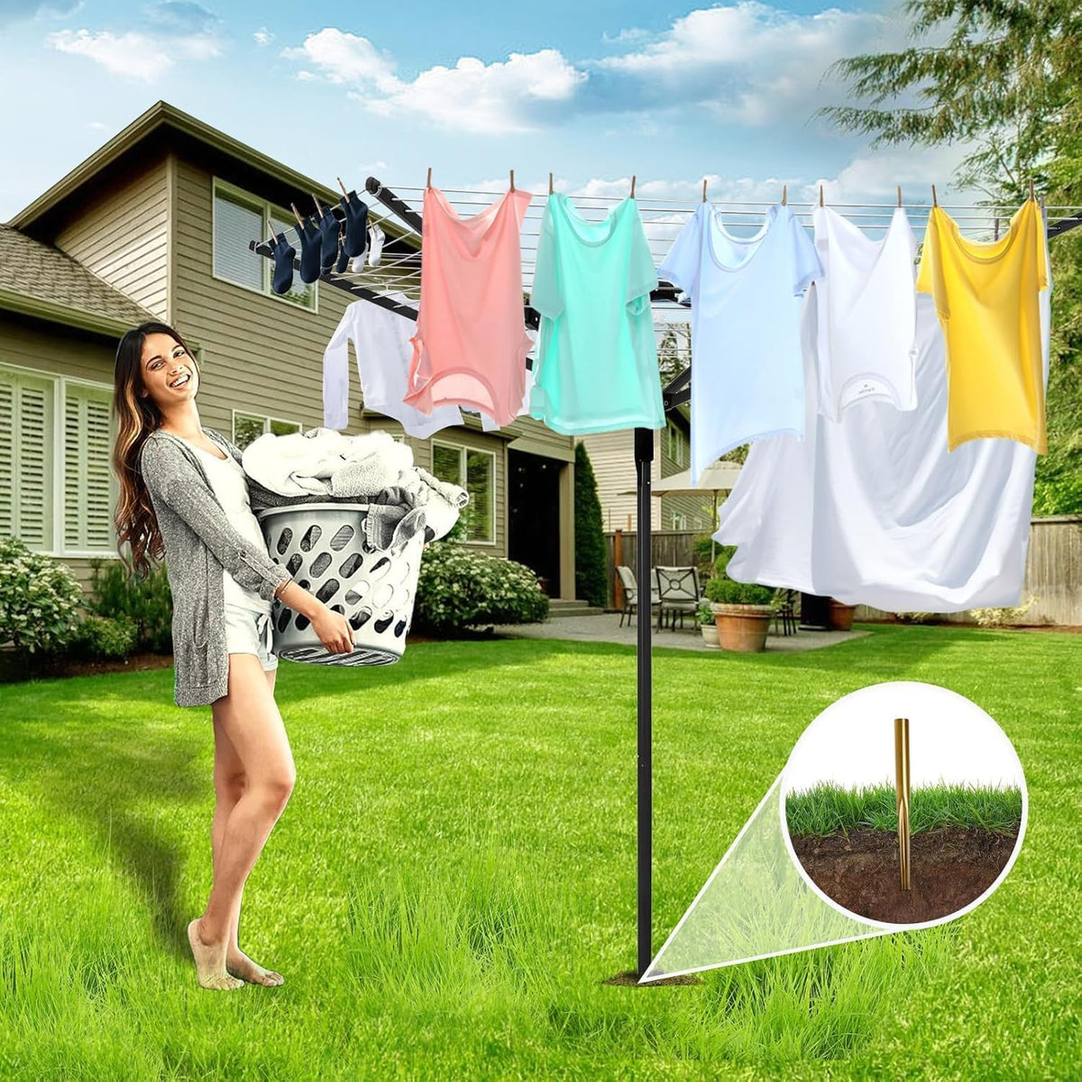 Umbrella Clothesline Outdoor
