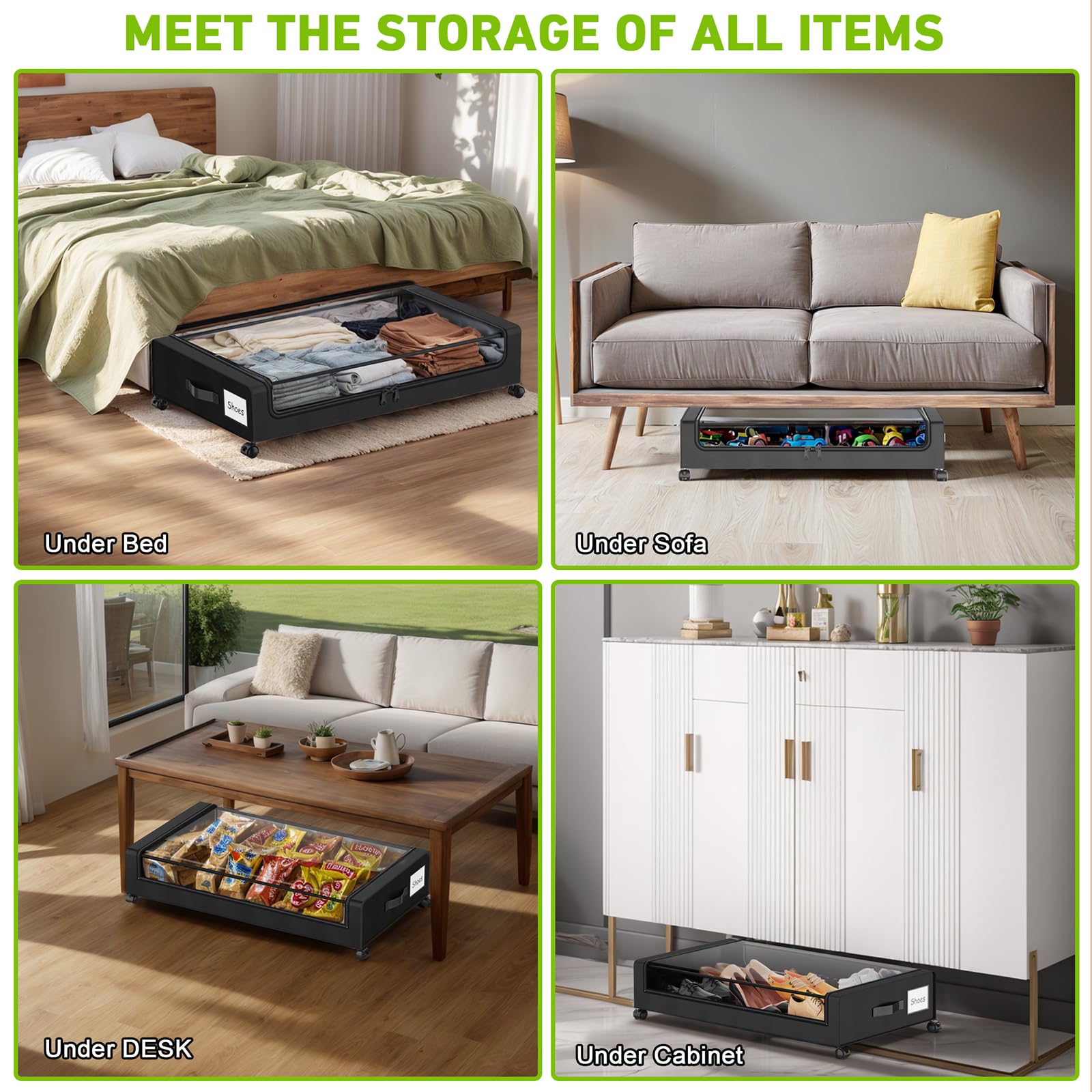 Under Bed Storage with Wheels (2 Count)