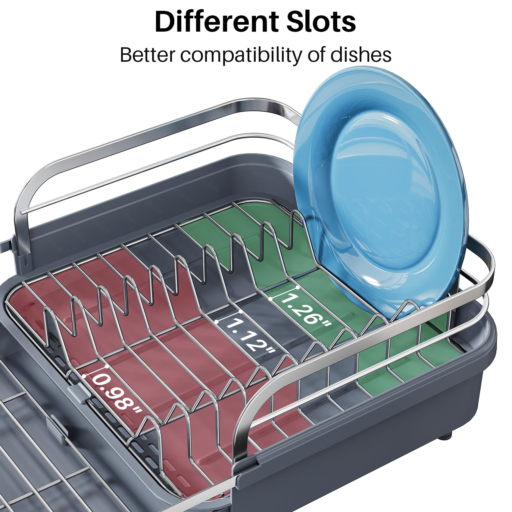 Expandable Dish Drying Rack for Kitchen Counter