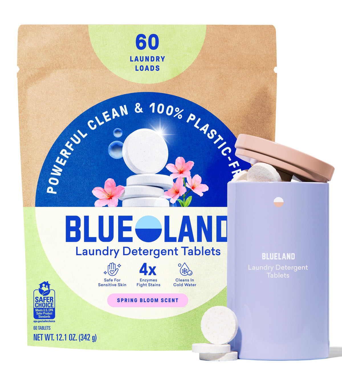 100% Plastic Free Laundry Detergent Tablets Set (61 Count) - ModHome Supplies