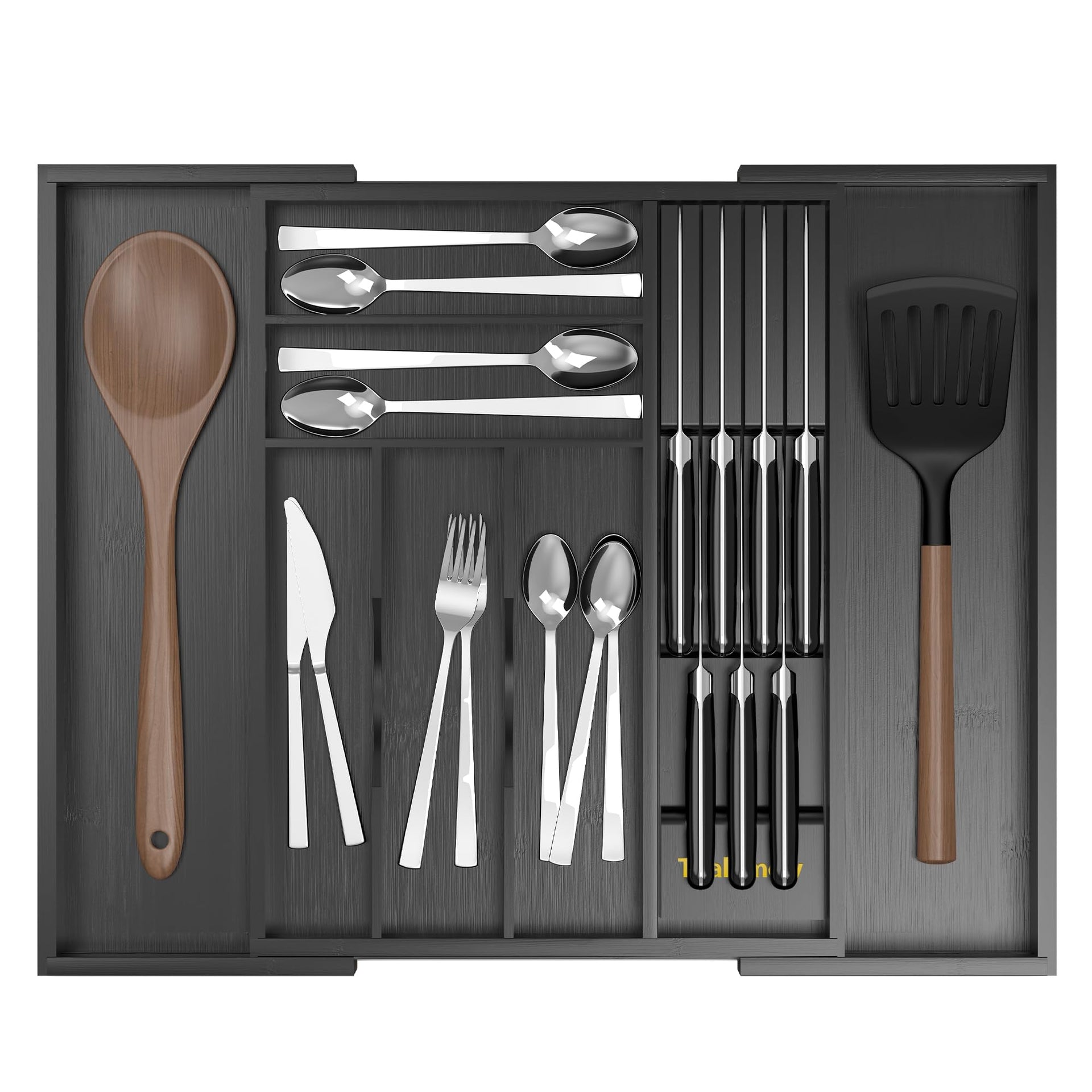 Bamboo Silverware Drawer Organizer