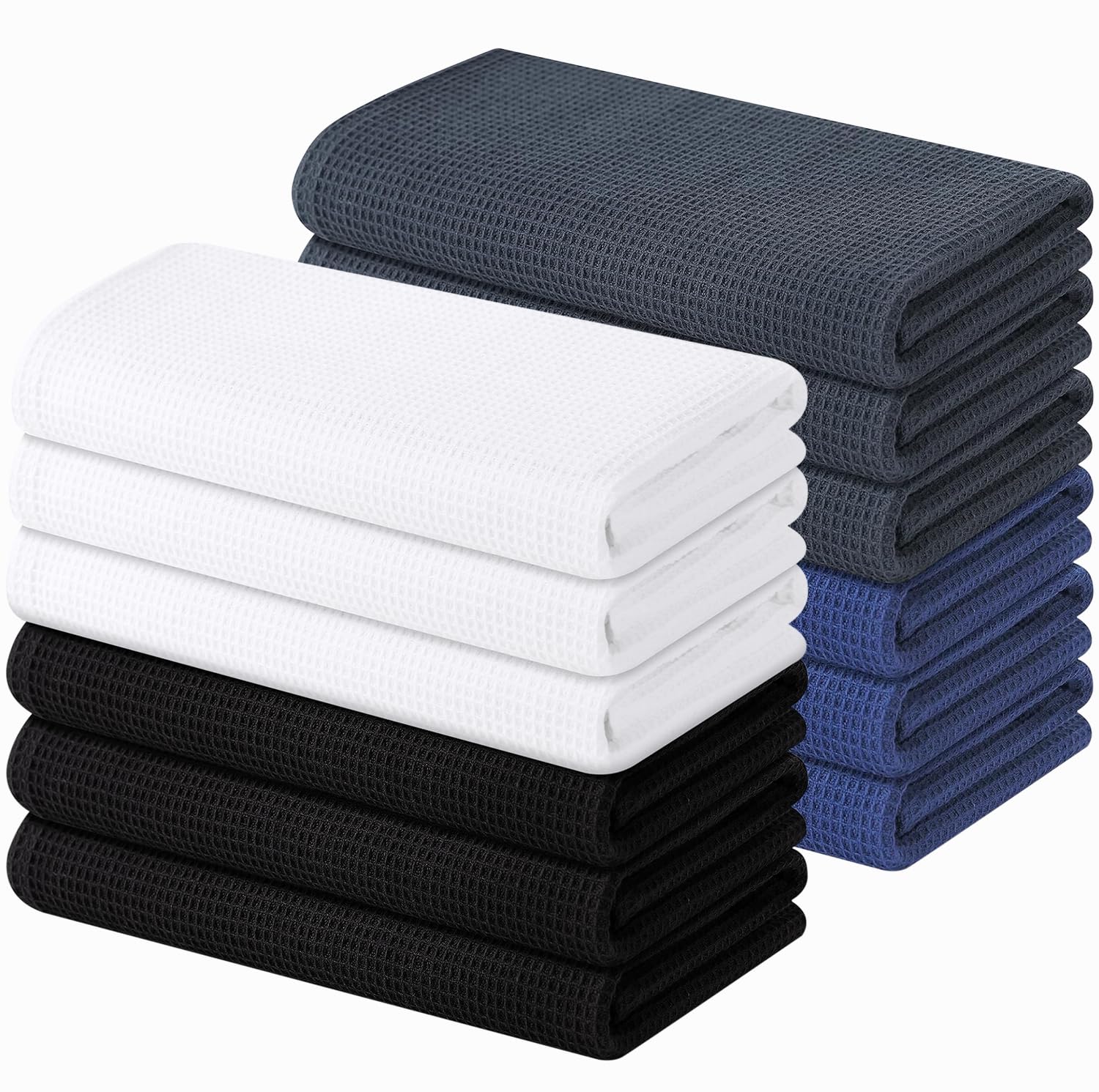 100% Cotton Waffle Weave Kitchen Towels (12 Count)