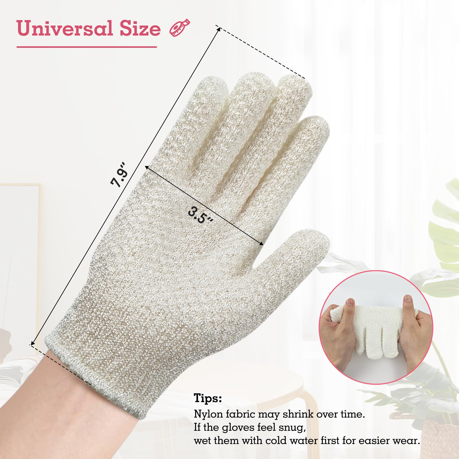 Exfoliating Glove for Shower Bath (3 Count)