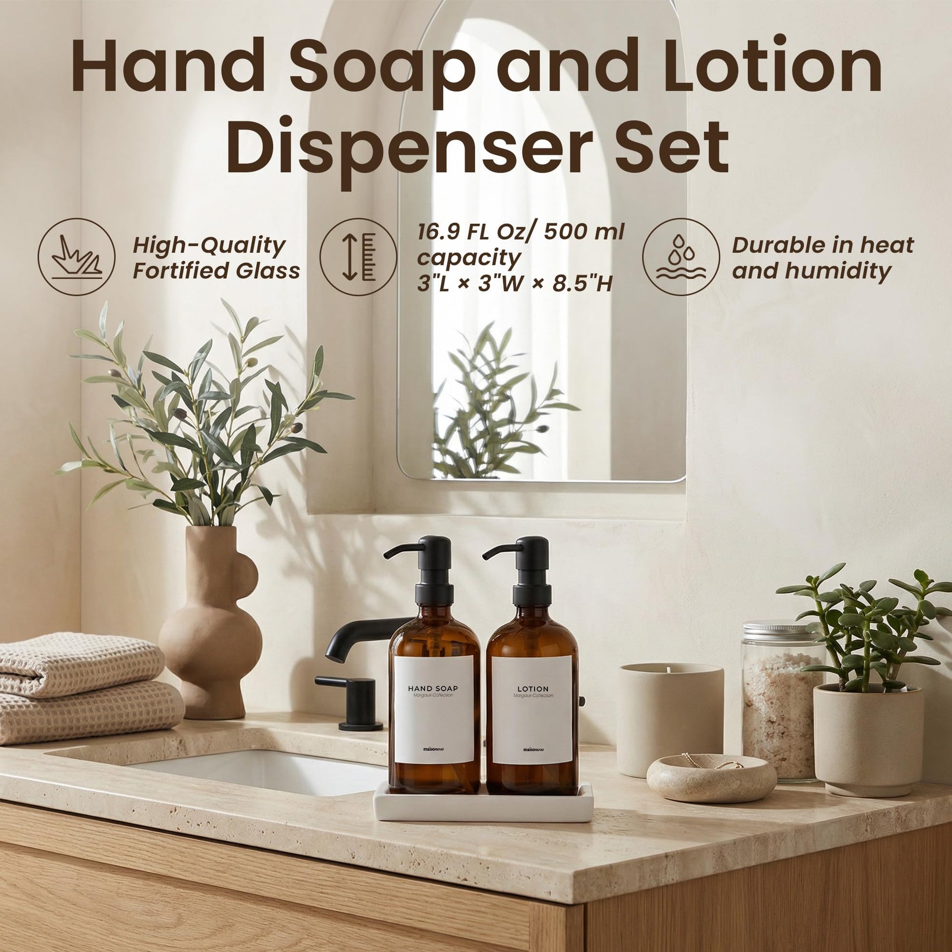 Bathroom Soap Dispenser Set (3 Count)